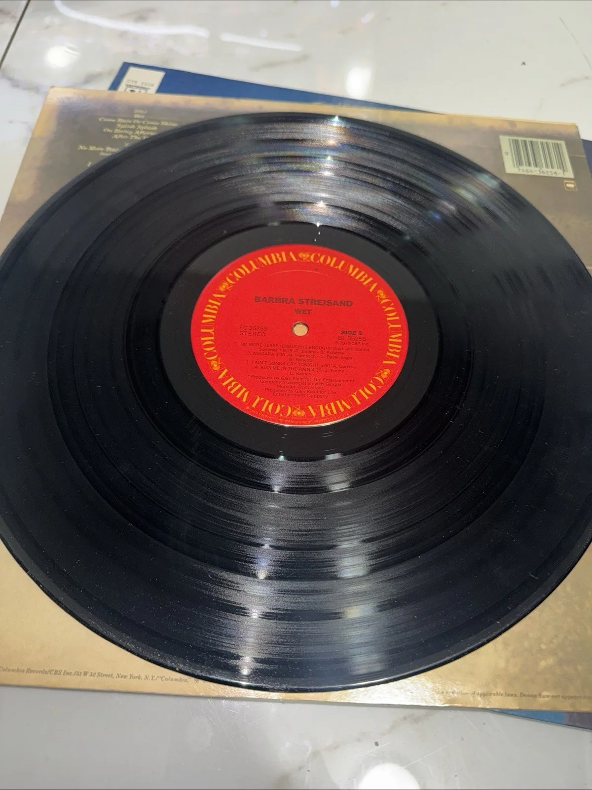 BARBRA STREISAND WET VINYL RECORD ALBUM, image 5