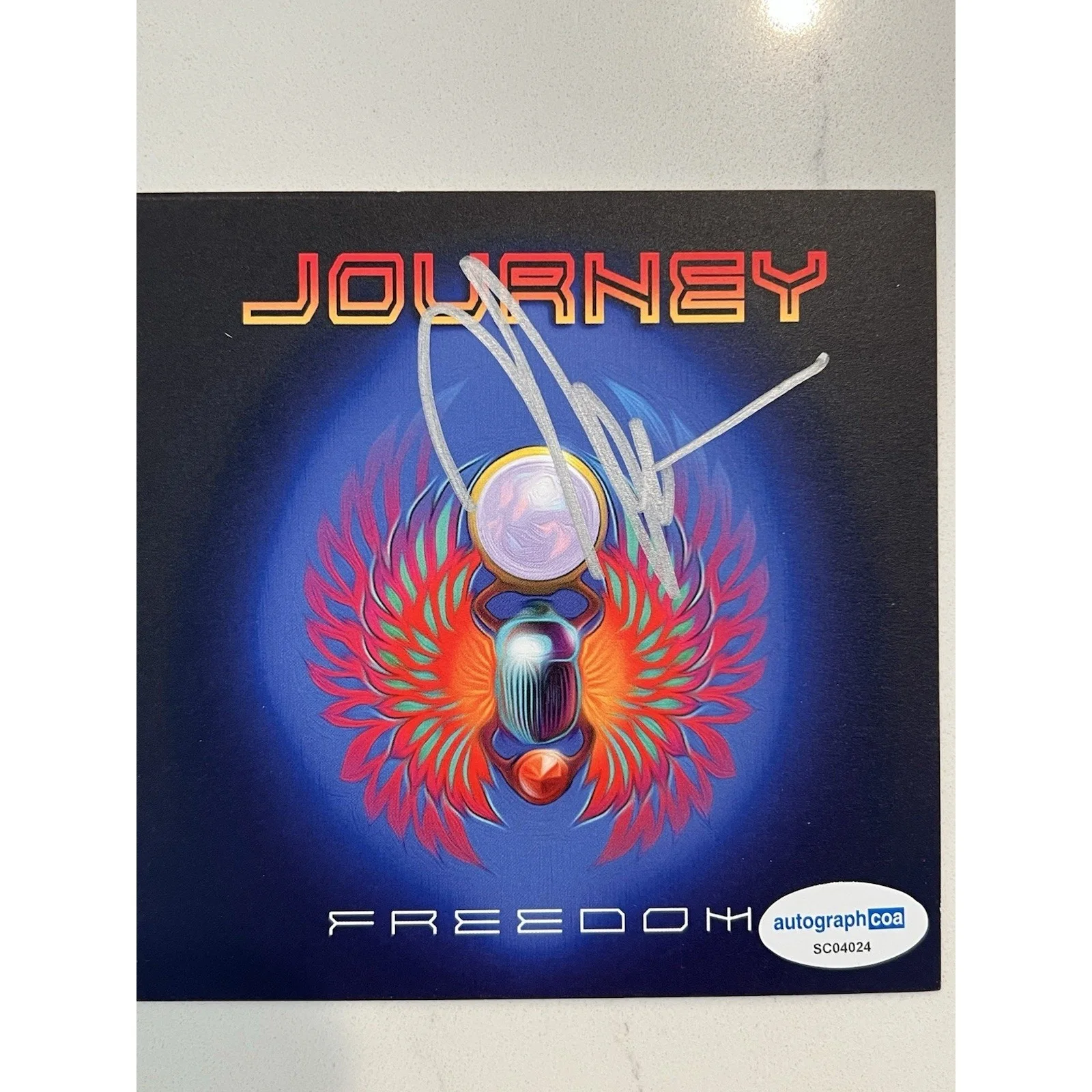 Journey SIGNED CD Art Card Freedom Neal Schon AUTOGRAPHED COA ACOA #1, изображение 5