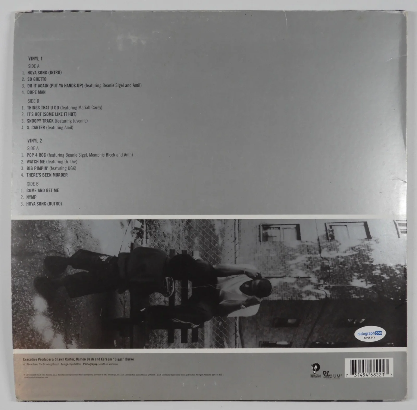 Jay Z ACOA Signed Autograph Record Album Vinyl Life And Times of S. Carter, изображение 3
