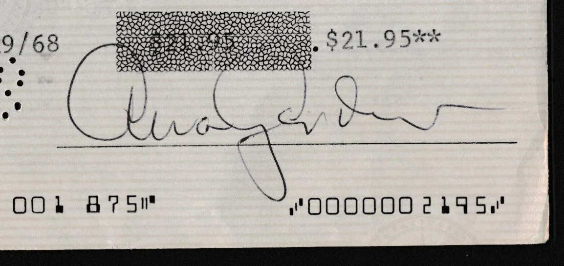 Ava Gardner - 1968 Signed Check w/ Orig. 1954 MGM Promo Still - Autograph, image 3