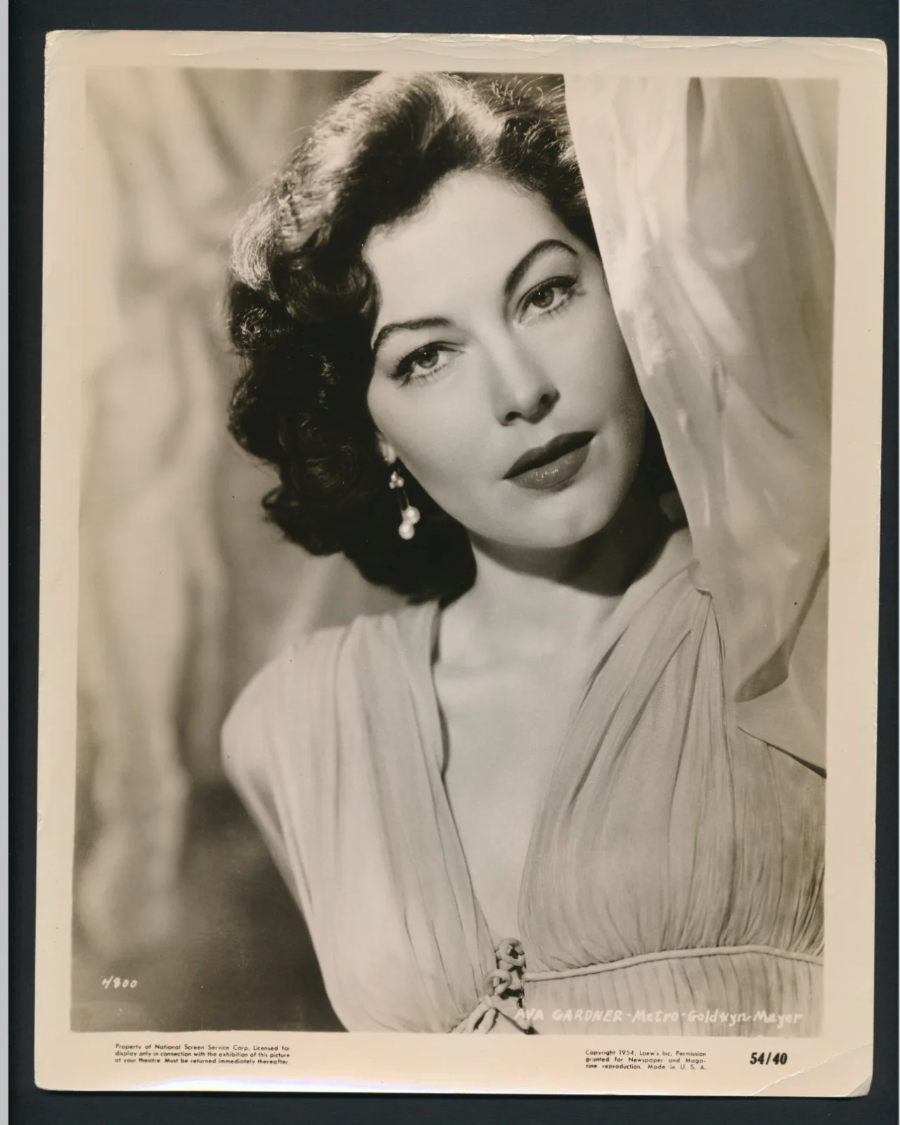 Ava Gardner - 1968 Signed Check w/ Orig. 1954 MGM Promo Still - Autograph, image 5