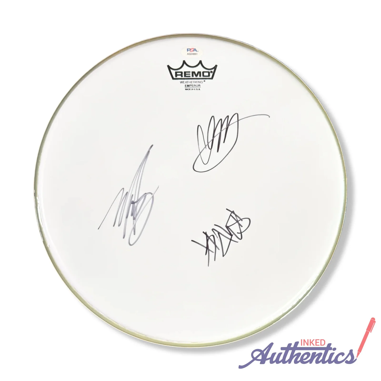 blink-182 Signed Autographed 14” Drumhead PSA/DNA Authenticated, image 2