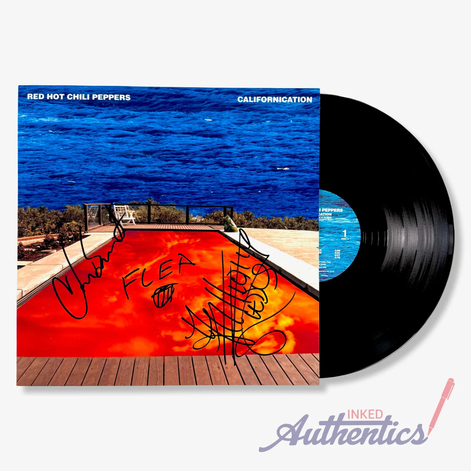 Red Hot Chili Peppers Signed Autographed Vinyl LP "Californication" PSA/DNA Auth, image 2