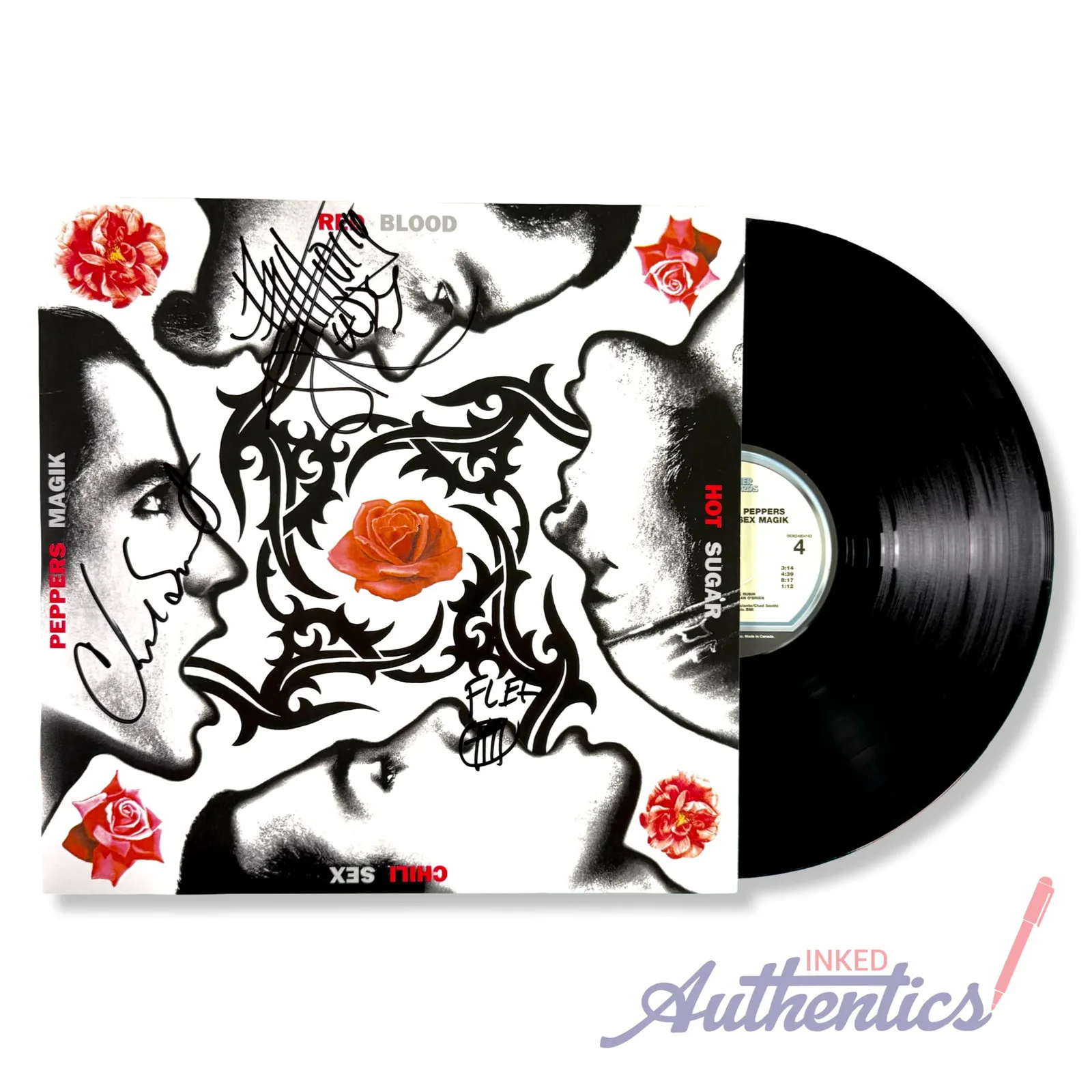 Red Hot Chili Peppers Signed Autographed Vinyl LP "Blood Sugar Sex Magik" PSA/DN, изображение 2