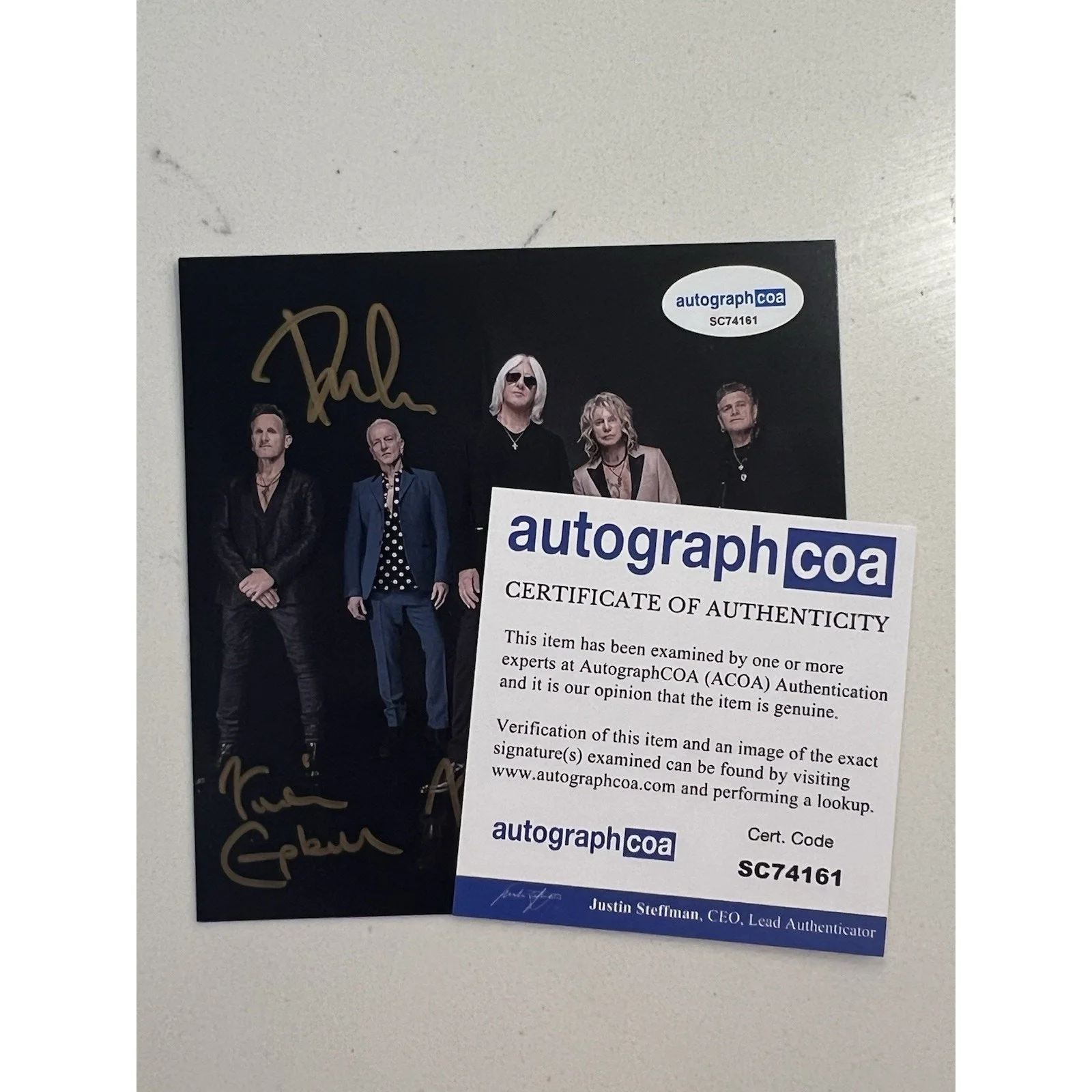CD de Sinfonías Dramáticas Firmado por Def Leppard Autografiado ACOA Autenticado #11, изображение 5