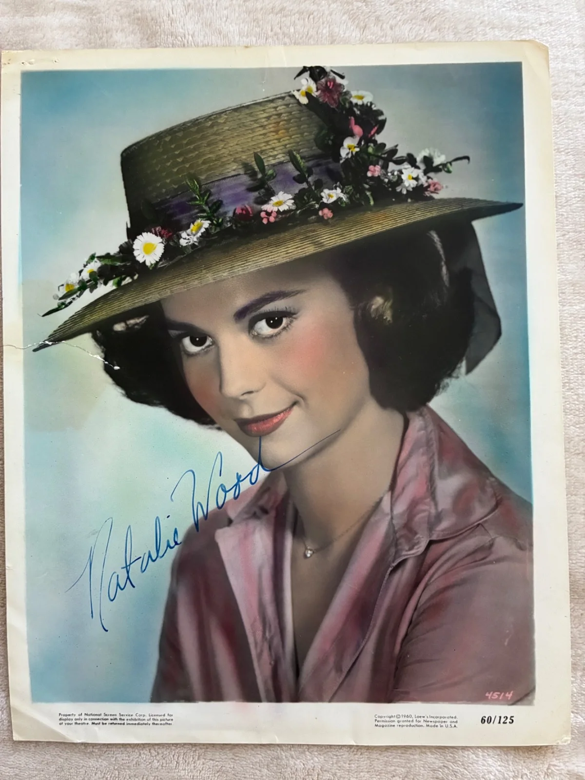 Natalie Wood — NATALIE WOOD Signed Vintage 8x10 Color Photo Autograph Authentic Hollywood Icon