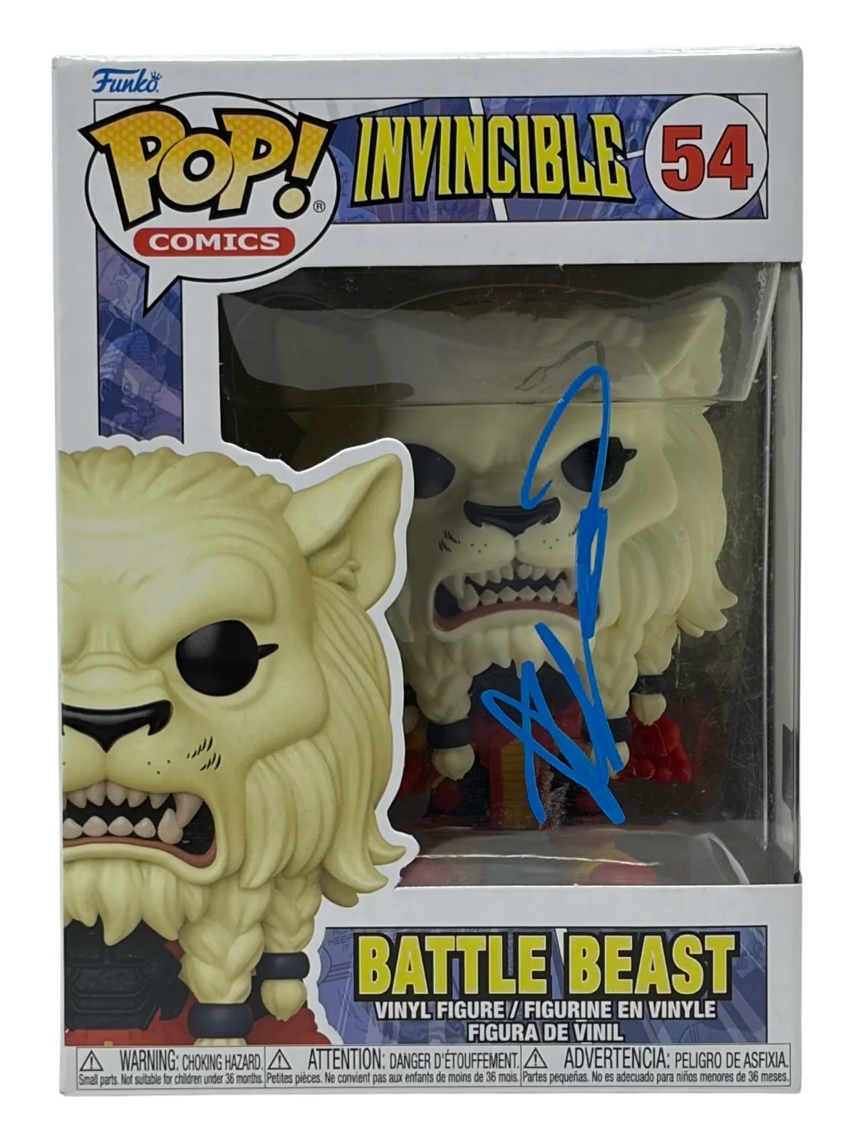 Robert Kirkman — Robert Kirkman Invincible Signed Autograph Battle Beast Funko Pop 54 Beckett COA