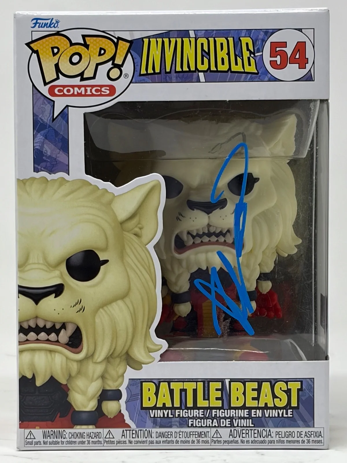 Robert Kirkman — Robert Kirkman Invincible Signed Autograph Battle Beast Funko Pop 54 Beckett COA, изображение 2