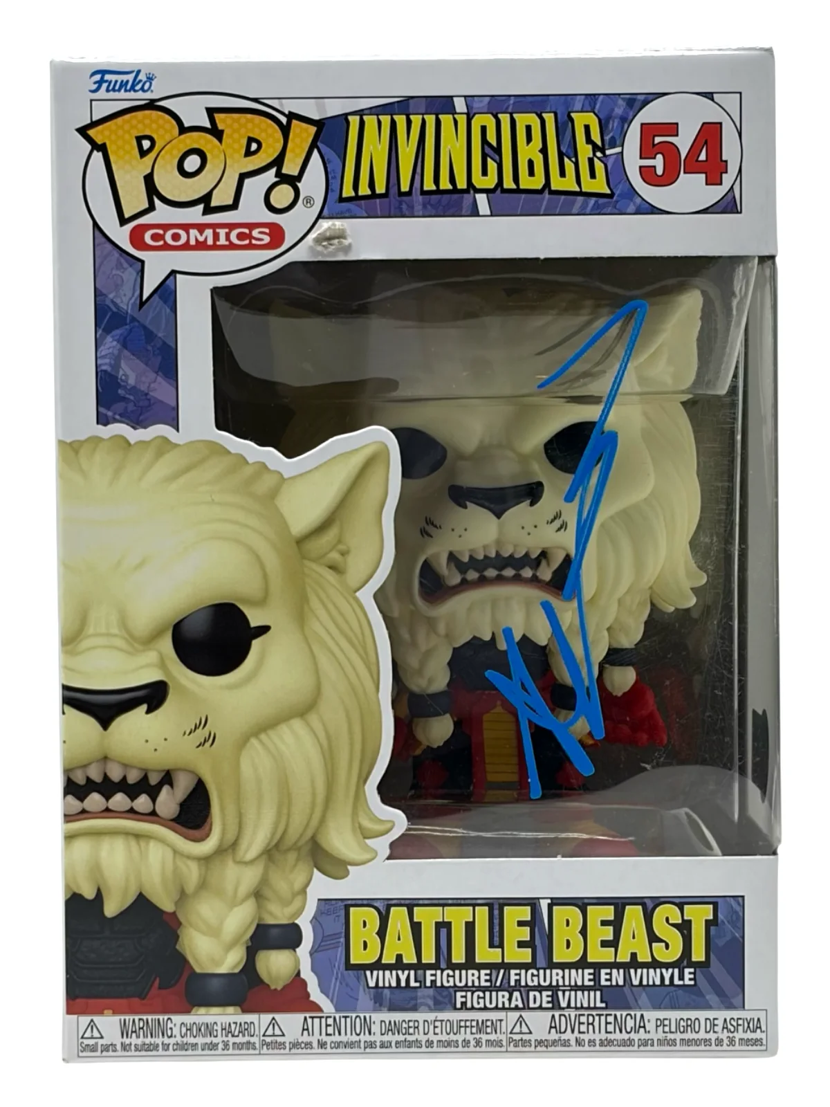 Robert Kirkman — Robert Kirkman Invincible Signed Autograph Battle Beast Funko Pop 54 Beckett COA