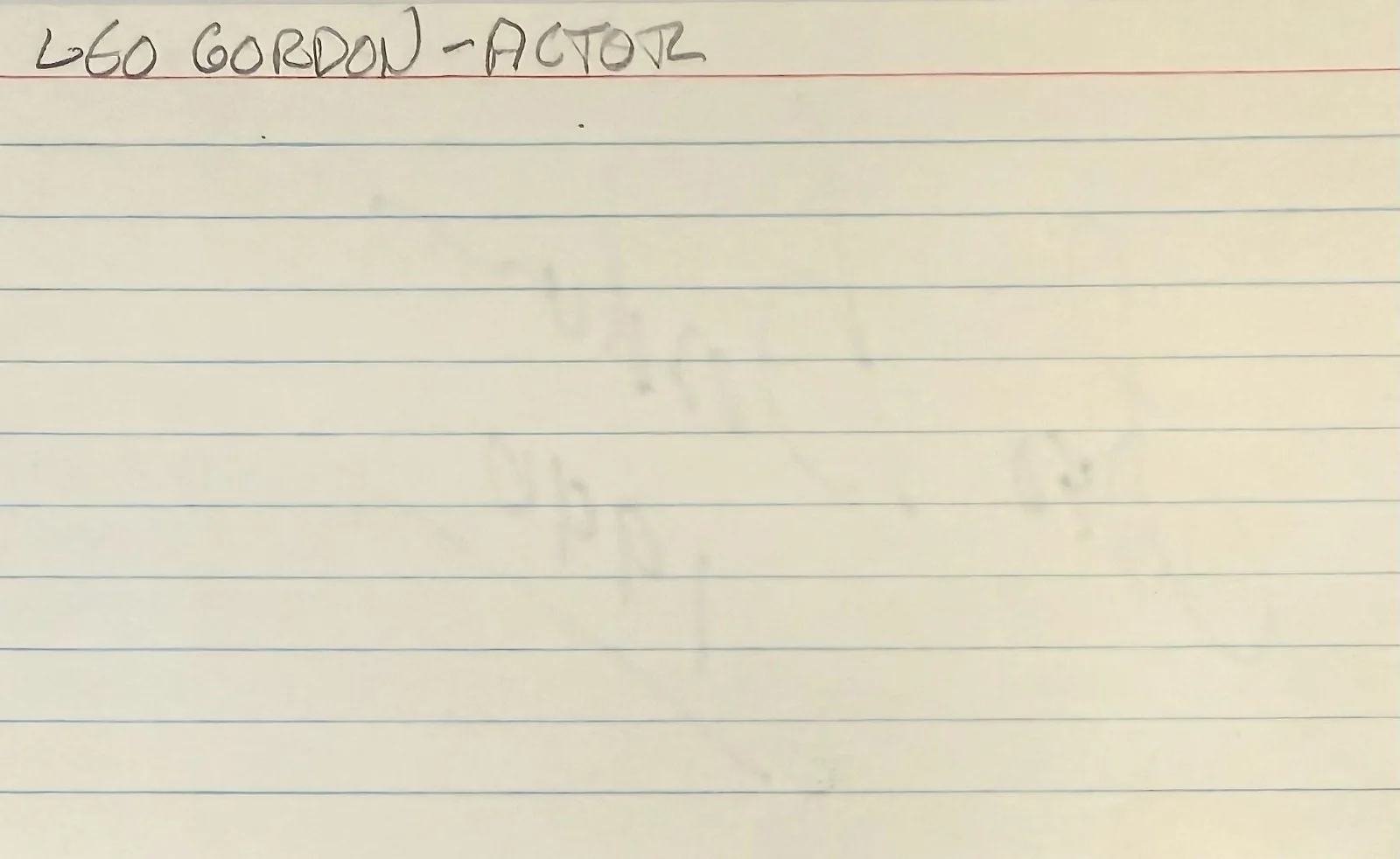 Leo Gordon — LEO GORDON Signed Autographed 3x5 INDEX CARD 1990 The Night of the Grizzly HONDO, изображение 4