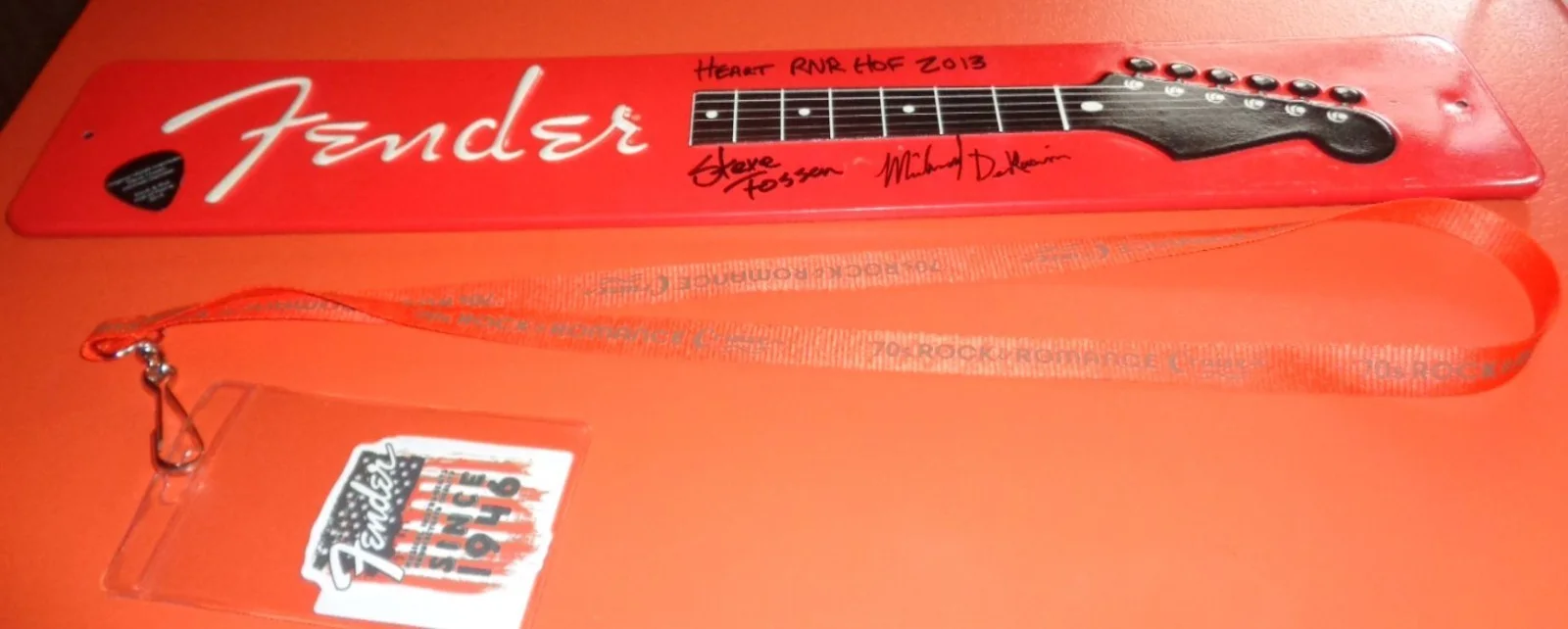 Heart 2013 Rock & Roll Hall of Fame Autograph Fender Sign, изображение 3