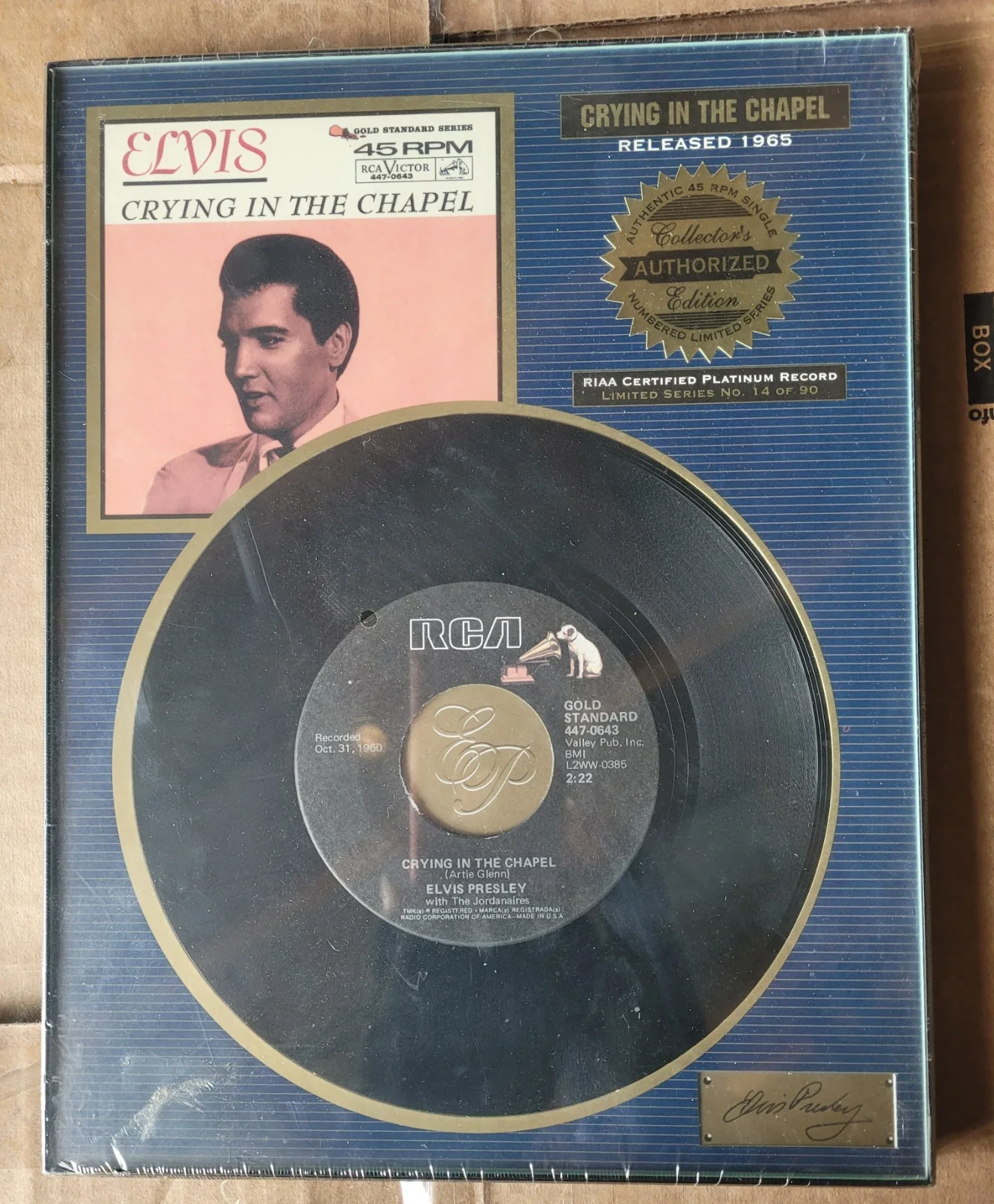 Elvis Picture and Record signed, image 2