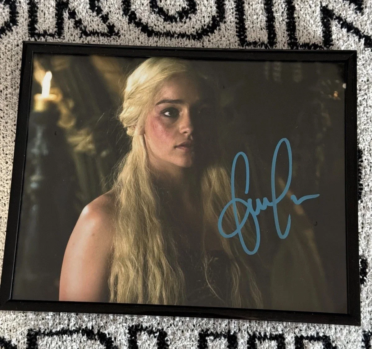 Emilia Clarke — 🔥 Emilia Clarke - Game of Thrones IP Signed High Gloss Framed w/COA & Hologram