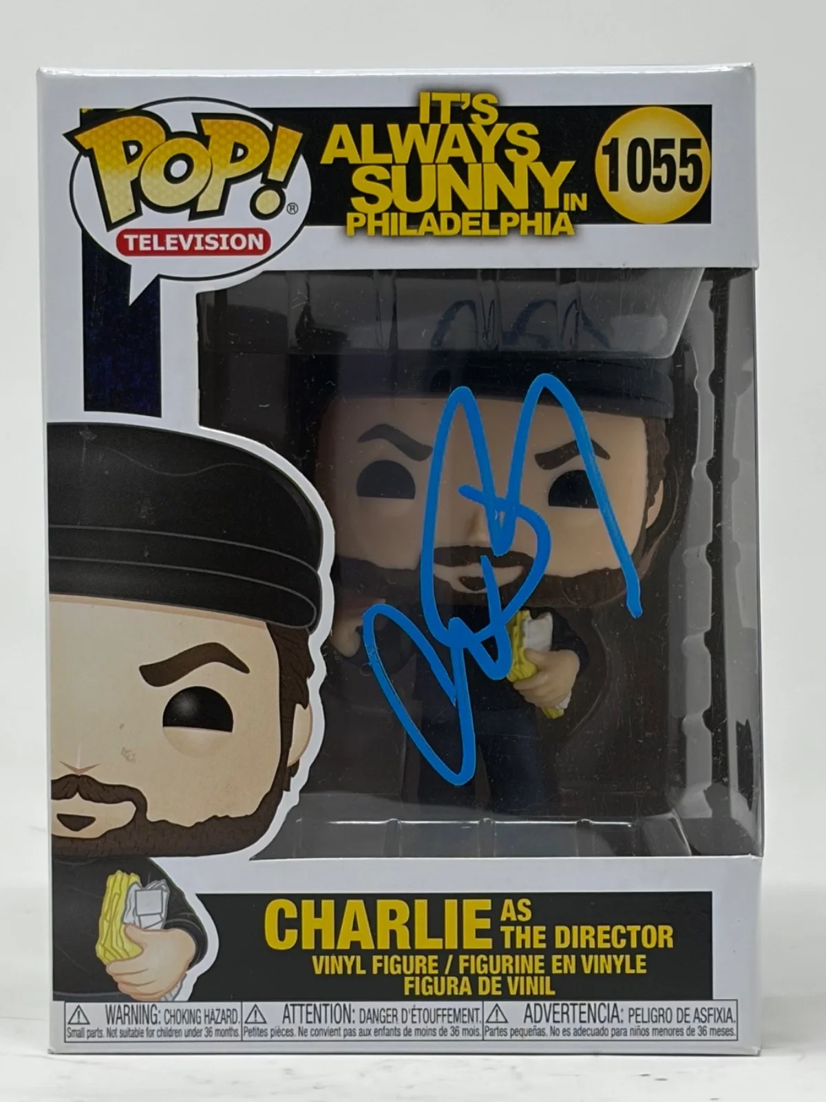Charlie Day — Charlie Day Signed It's Always Sunny Charlie As The Director Funko Pop 1055 BAS, изображение 2