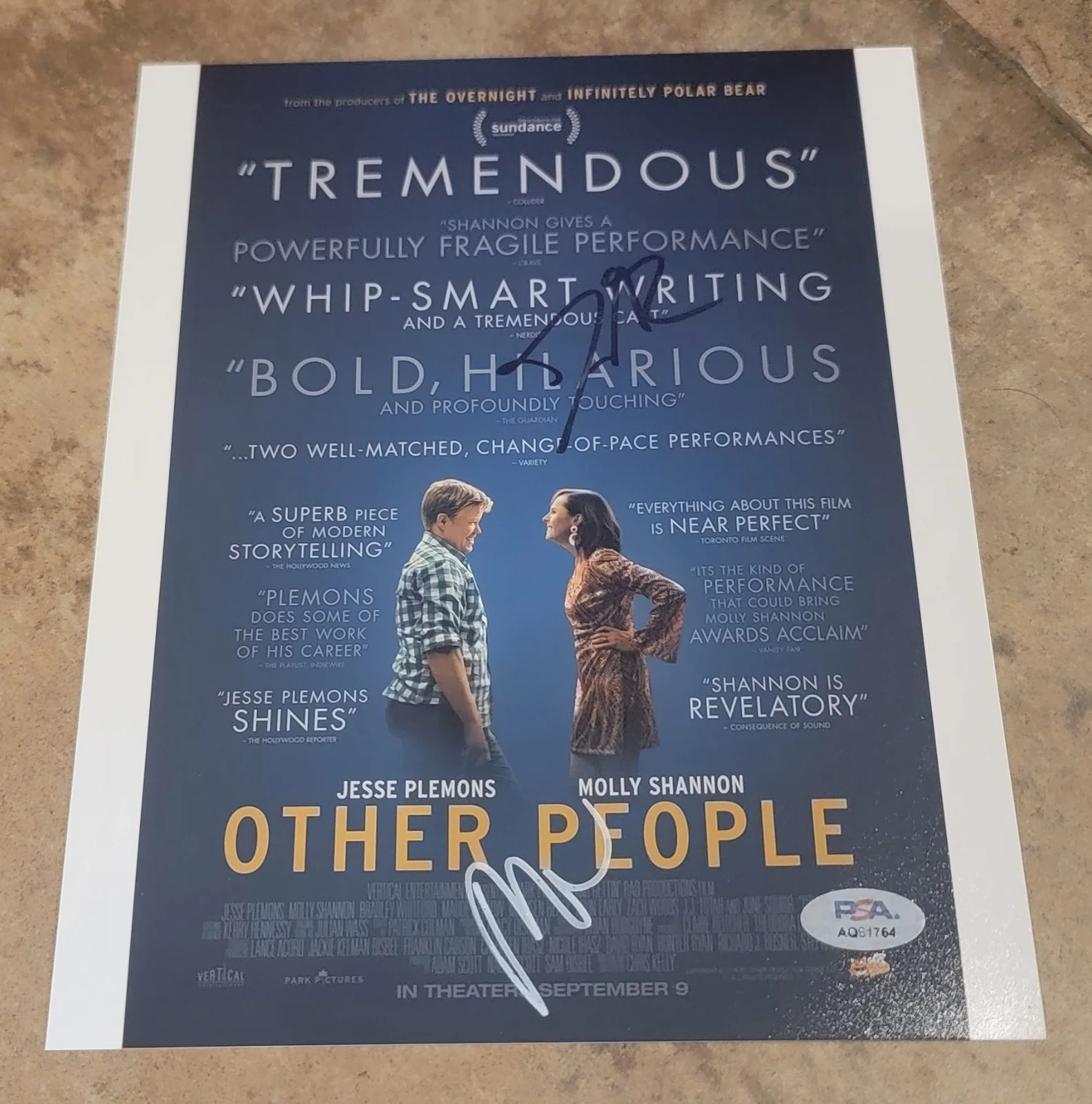 Jesse Plemons, Molly Shannon — Jesse Plemons Molly Shannon signed 8x10 photo PSA DNA autograph Other People