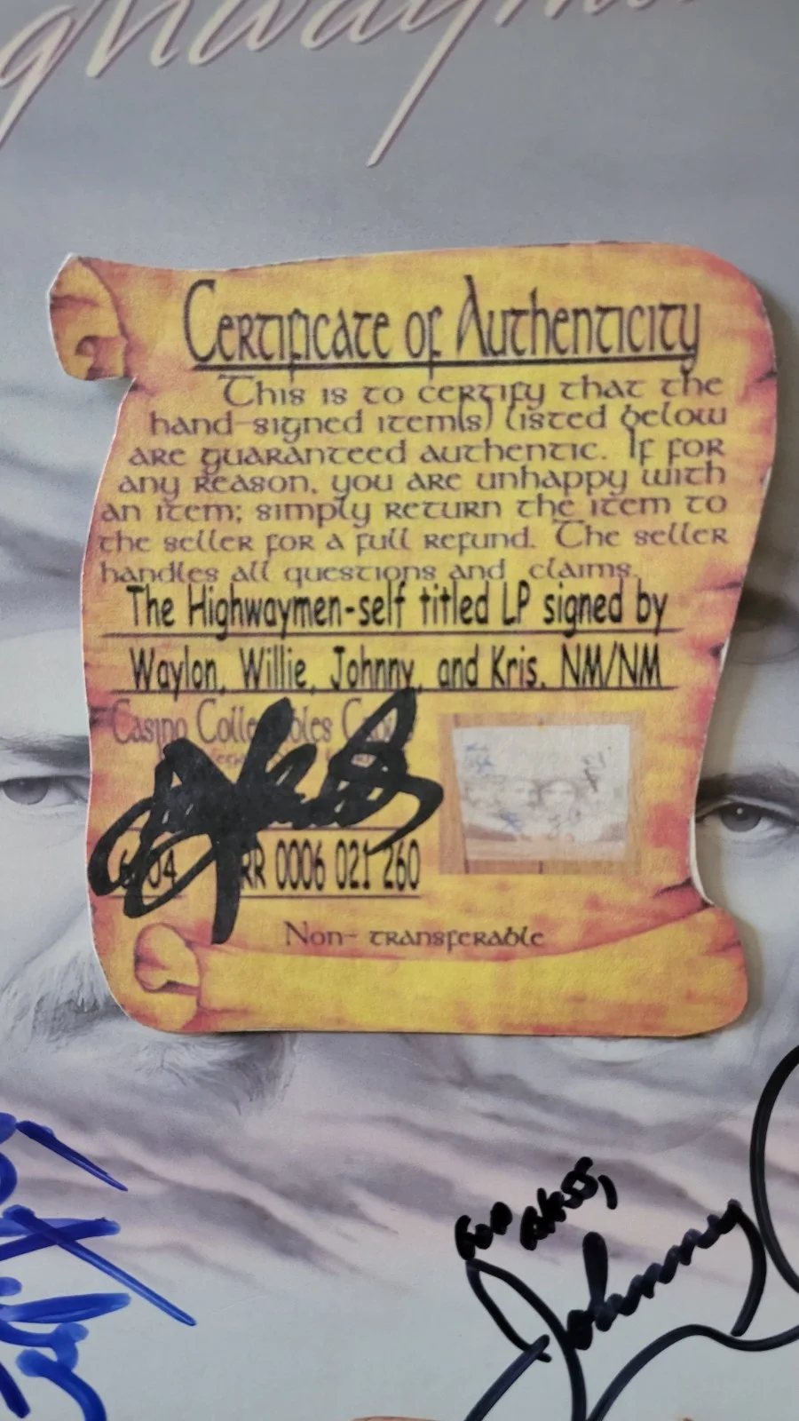 1985 Highwayman Autographed Album, image 2