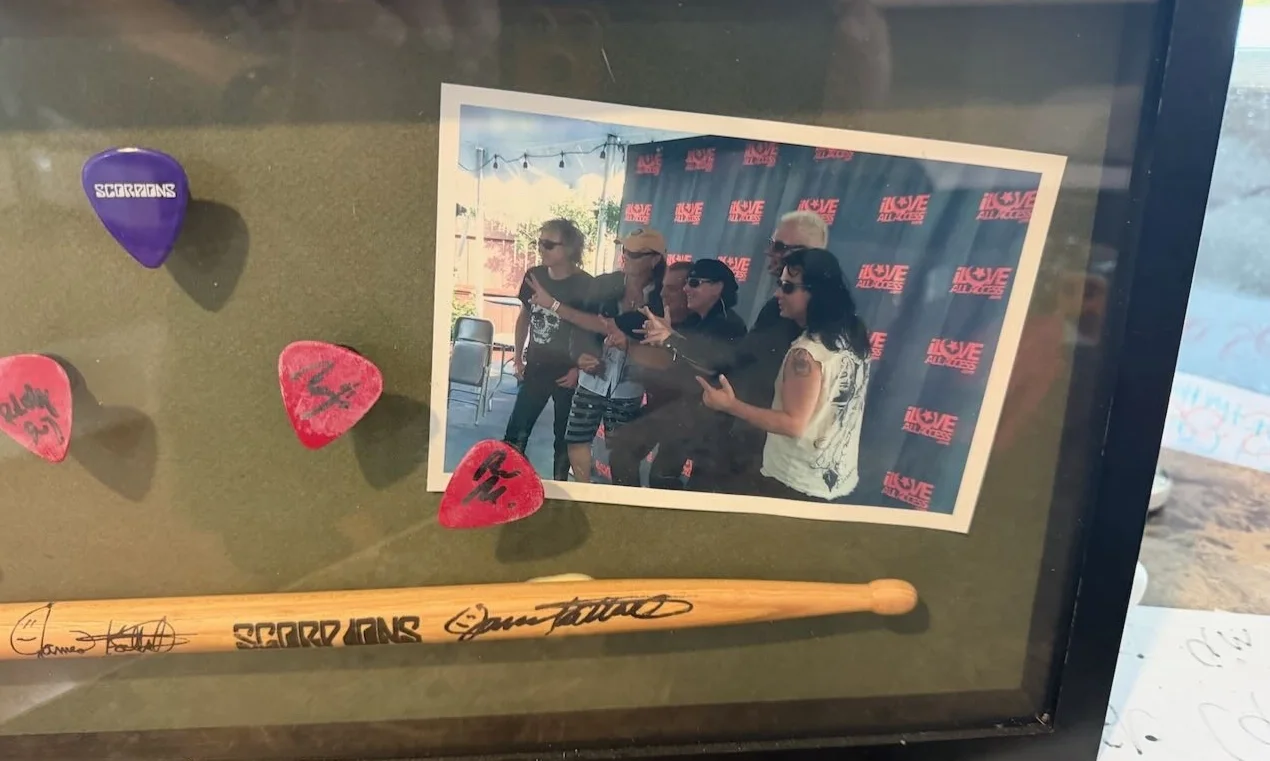 RARE Scorpions Signed Drumstick and guitar picks!, image 2