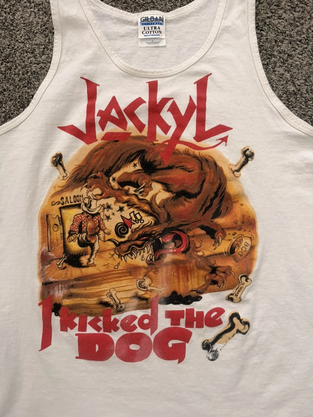 Ultra-Rare Jackal Band Tour Tank Top 90s Large, image 3