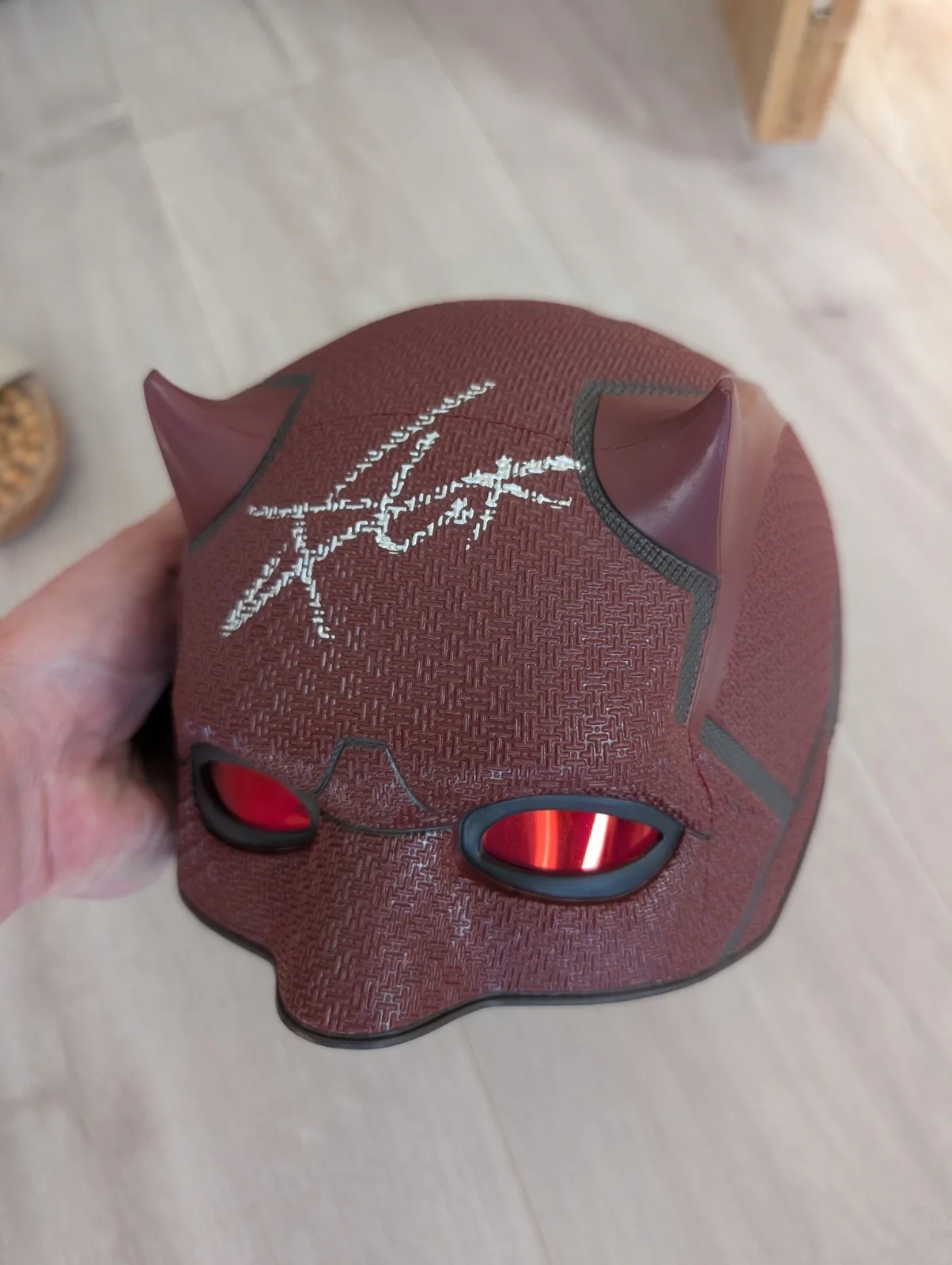 Charlie Cox Signed Daredevil Helmet Marvel Legends With Batons Exact Proof, image 4