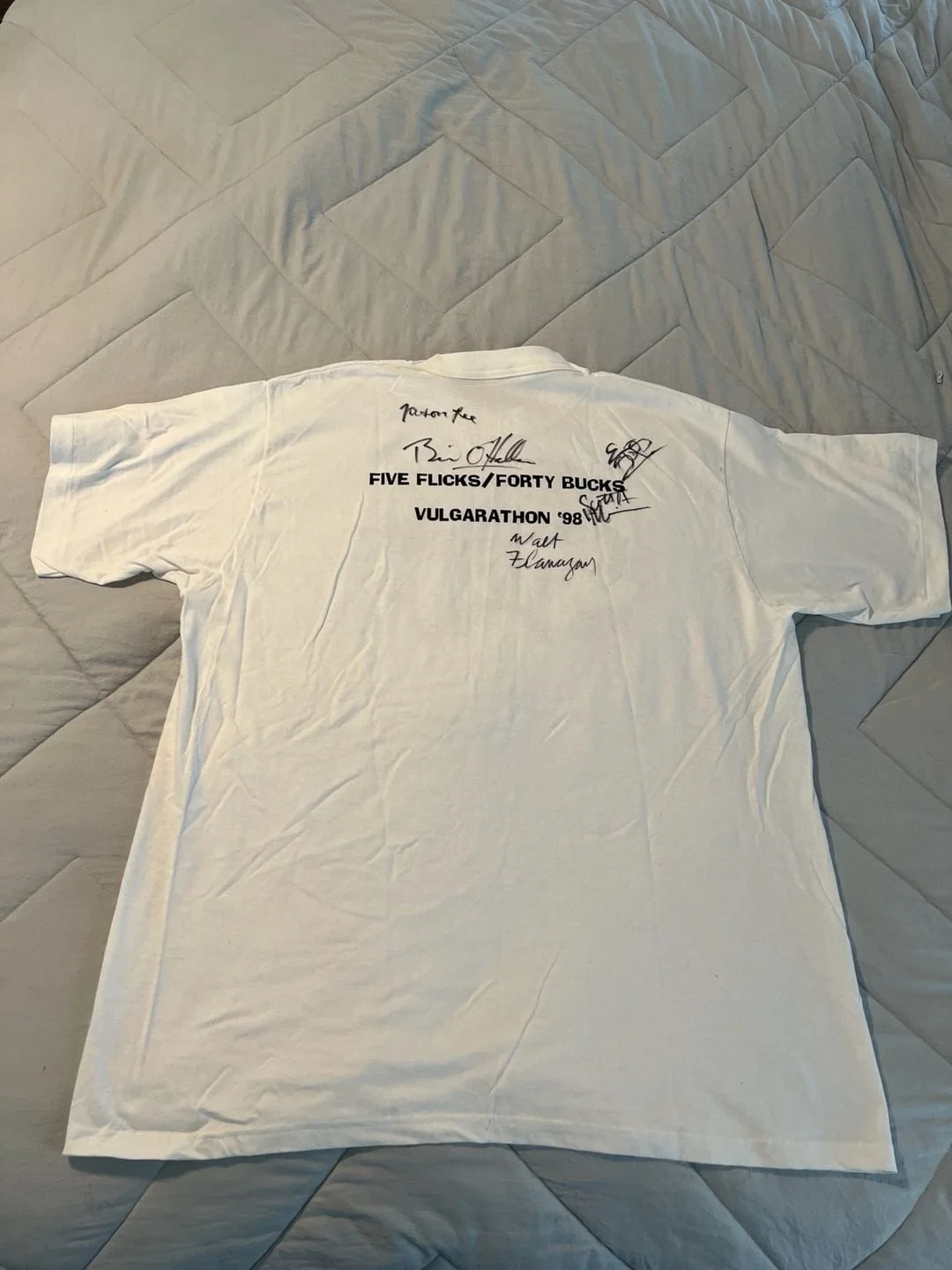 Kevin Smith, Jason Mewes, Jason Lee, Scott Mosier — Vintage 1998 Kevin Smith Vulgarathon Signed T-Shirt View Askewniverse Jay and Si, изображение 4