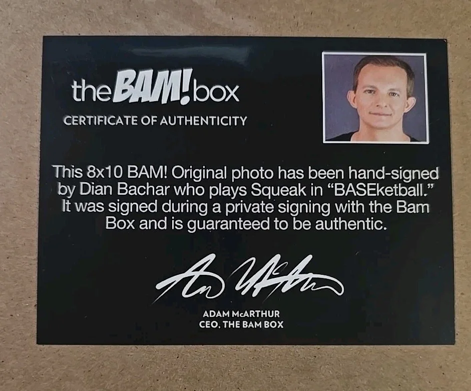 Dian Bachar Signed 8x10 Photo BASEketball “Squeak” w/ BAM Box COA – Autograph, изображение 2
