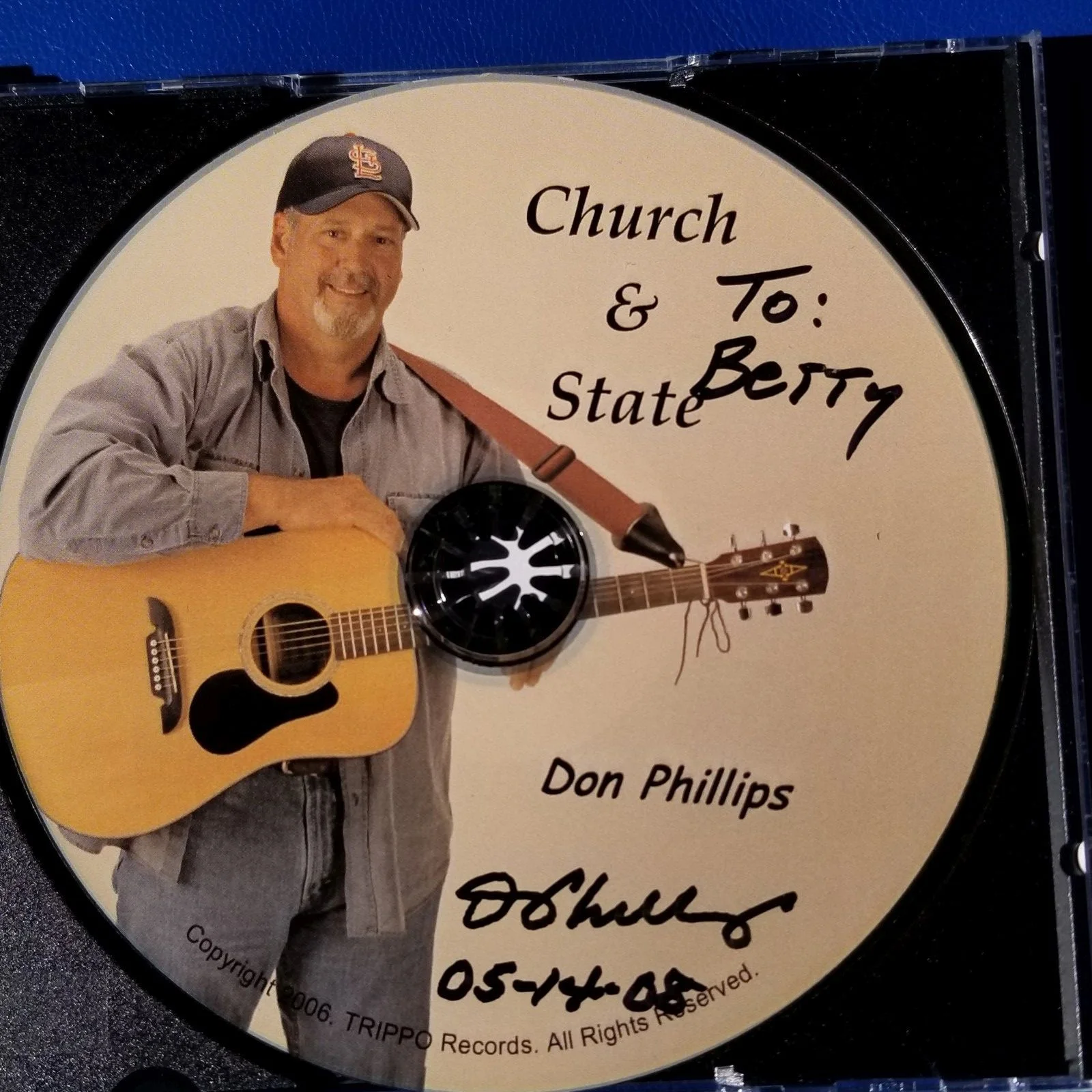 Don Phillips Church & State CD Signed Country Acoustic Album TRIPPO Music 2007, изображение 3