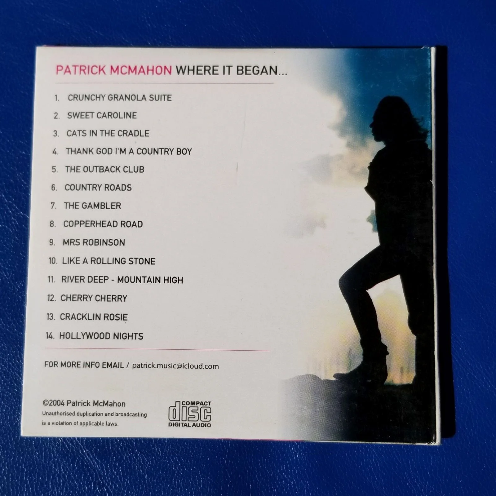 Patrick McMahon Where It Began Signed CD Album Pop Folk Rock Rare Collectible, изображение 2