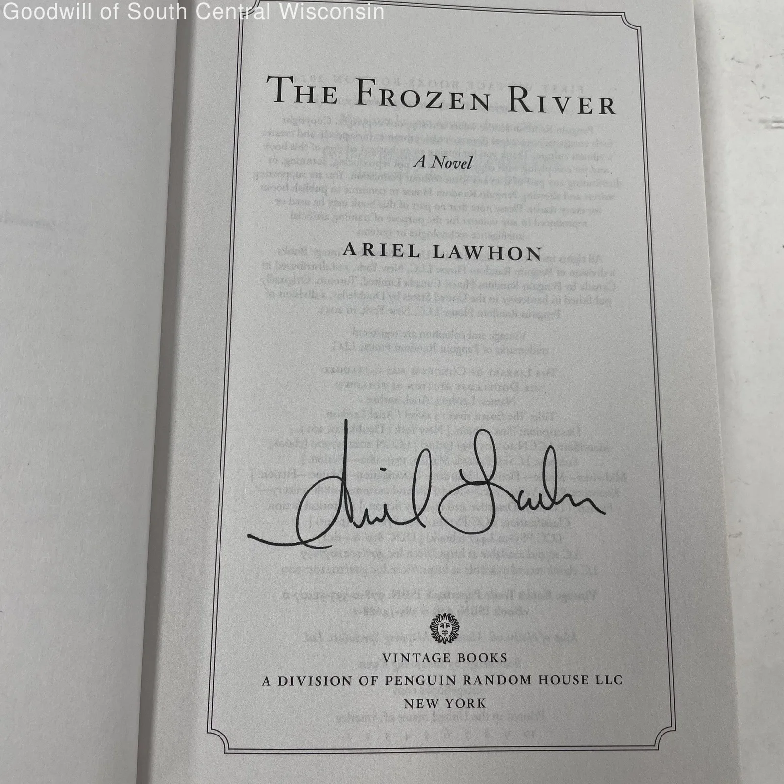 Ariel Lawhon — Ariel Lawhon The Frozen River Signed Autographed Paperback GMA Book Club, изображение 2