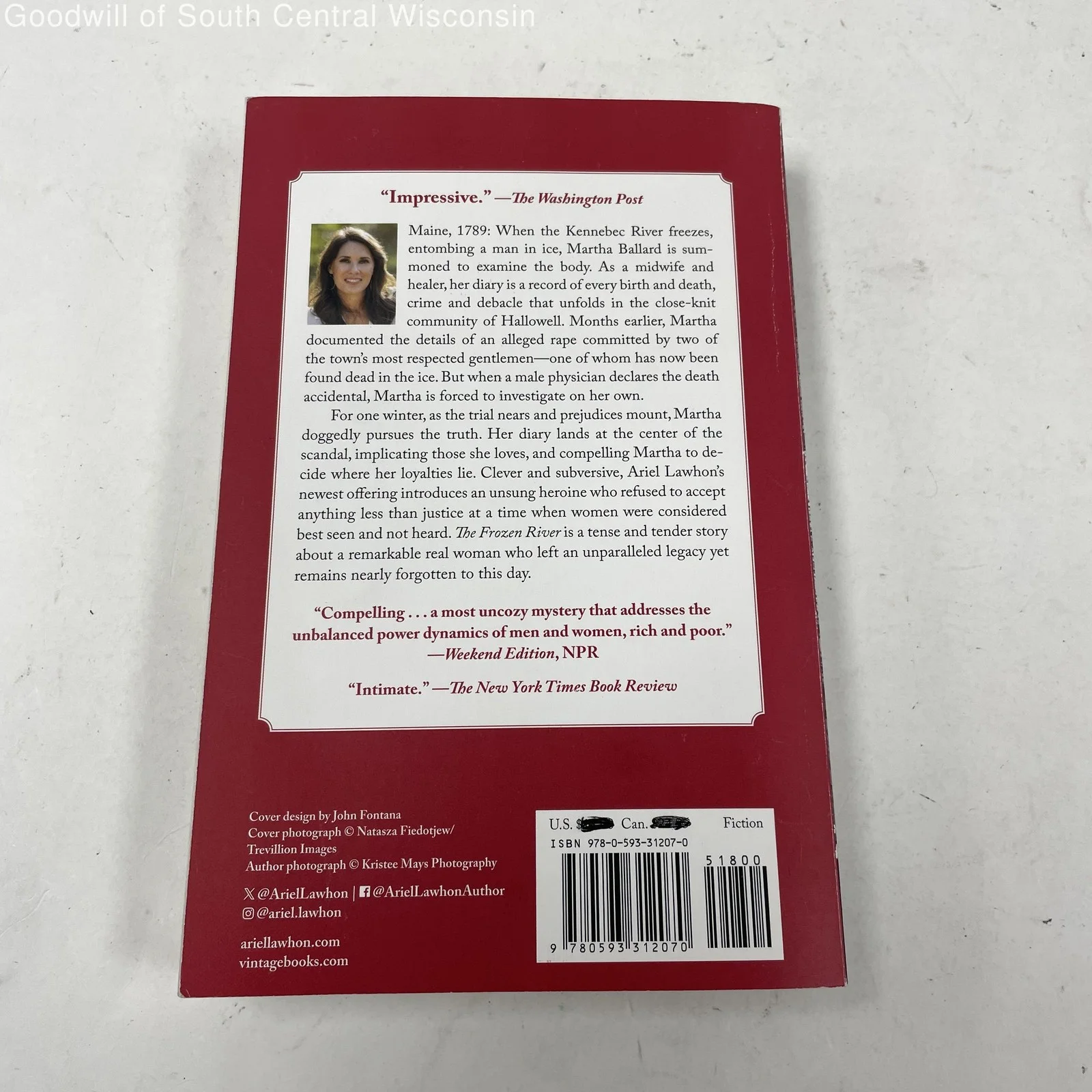 Ariel Lawhon — Ariel Lawhon The Frozen River Signed Autographed Paperback GMA Book Club, изображение 3