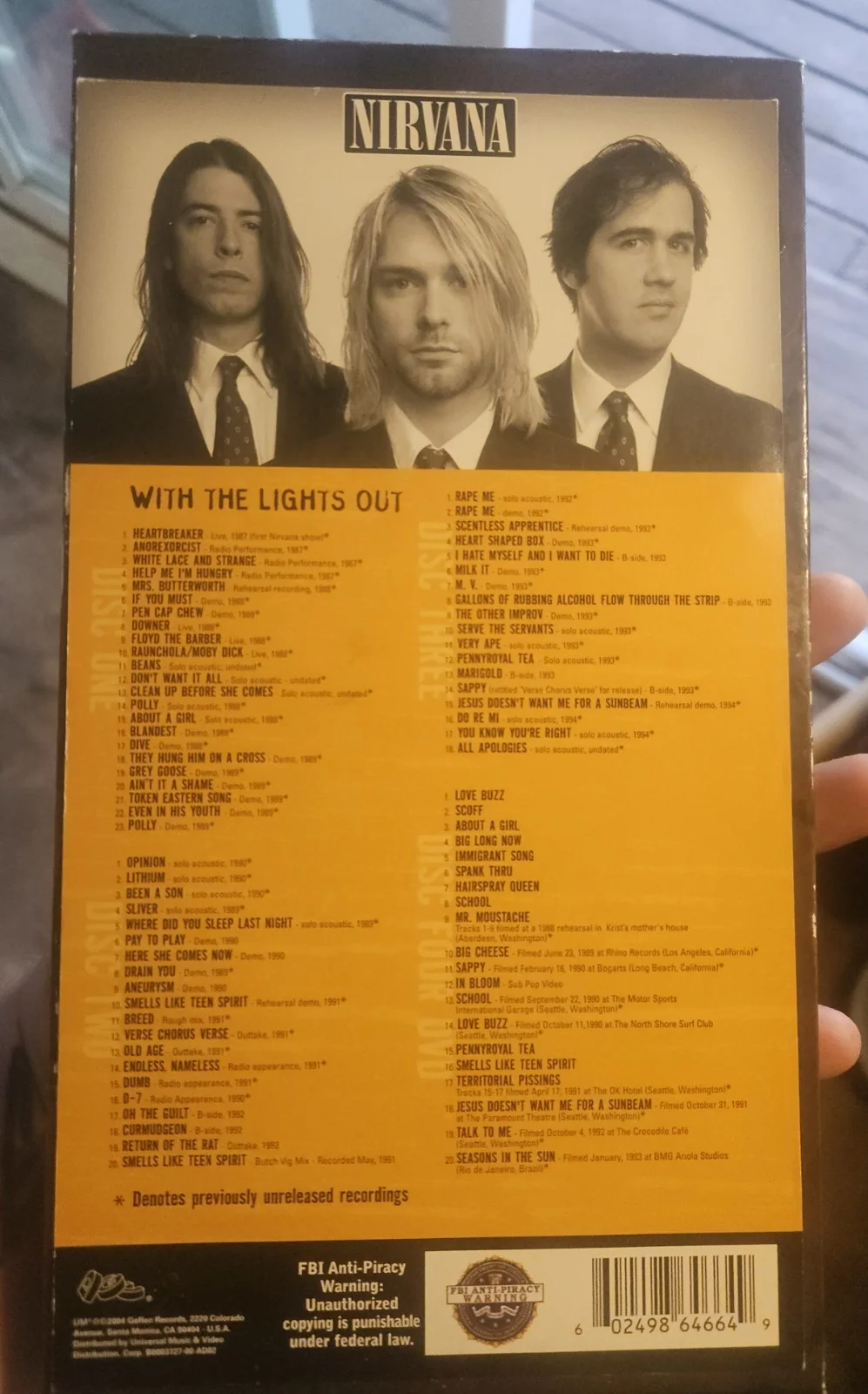 Nirvana With The Lights Out Boxset Signed by Krist and Chad (w/PROOF), image 2