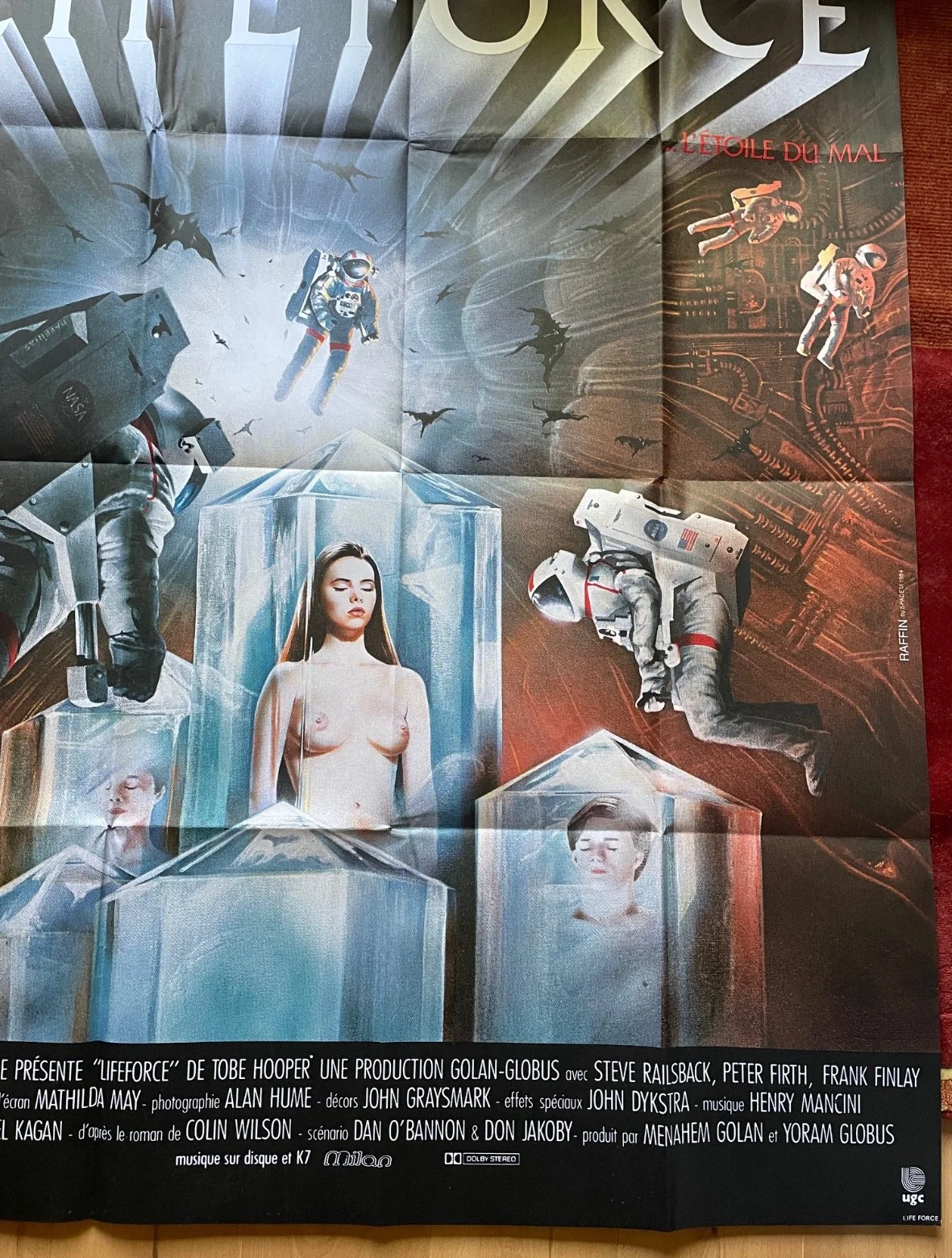 LIFEFORCE (1985) Original French Grande Movie Poster Mathilda May Tobe Hooper, изображение 5