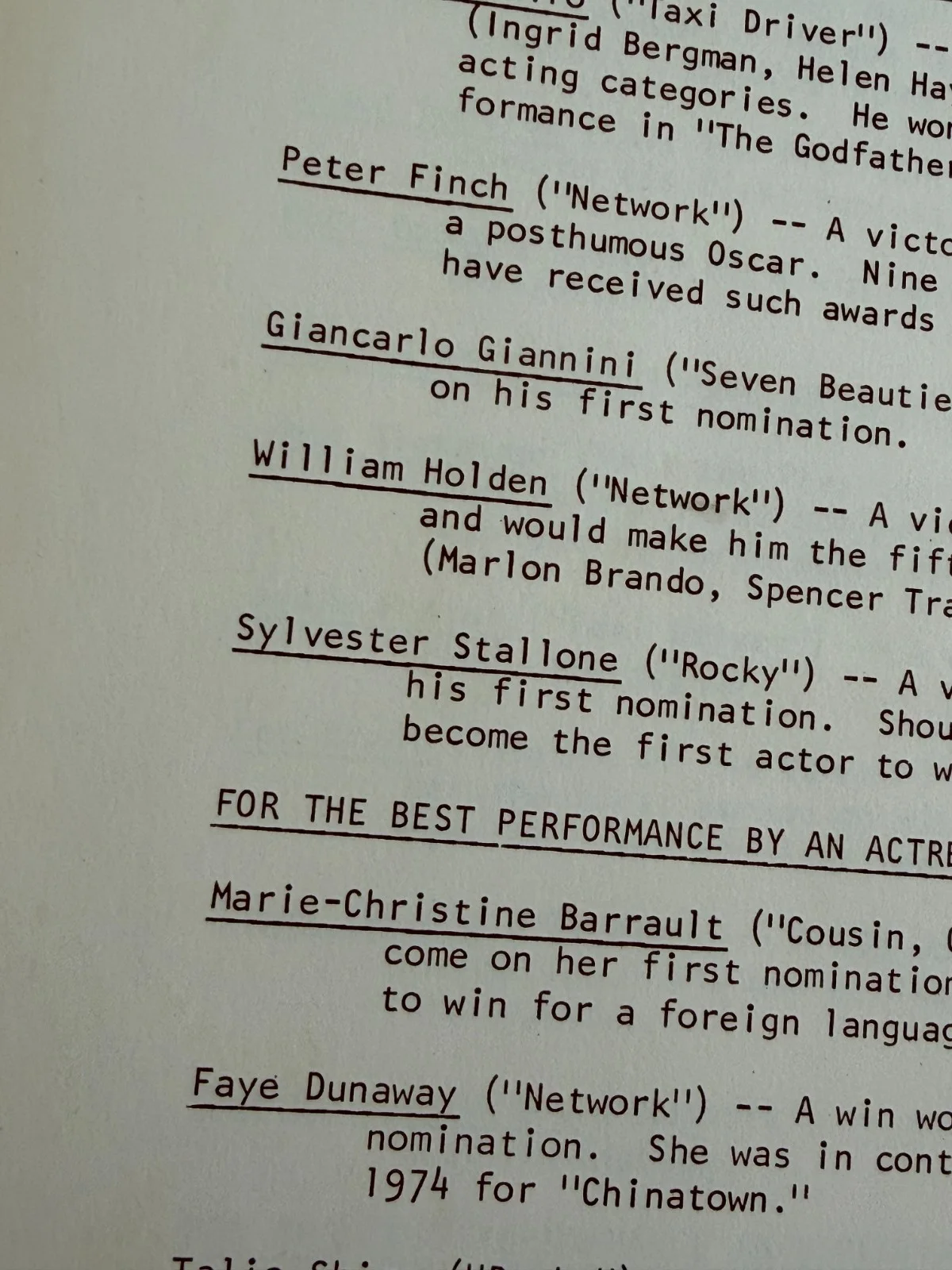 Sylvester Stallone, Talia Shire — Sylvester Stallone "ROCKY" 1/1 Autographed Academy Awards Program ASI Proof, image 3