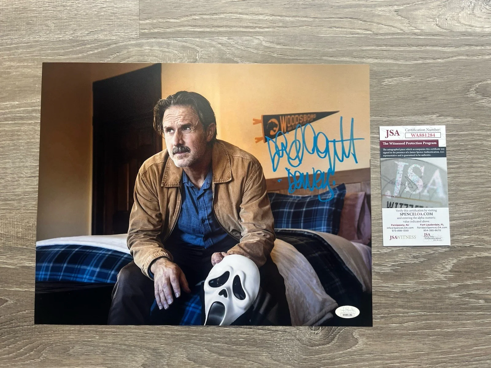 David Arquette — David Arquette Signed Scream 11x14 Photo JSA COA Dewey Riley Ghostface Horror