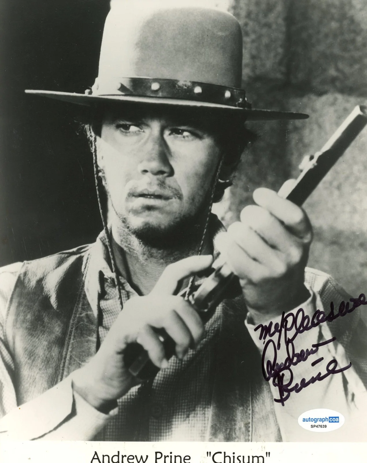Andrew Prine — Andrew Prine "Chisum" AUTOGRAPH Signed 'Alex McSween' 8x10 Photo ACOA