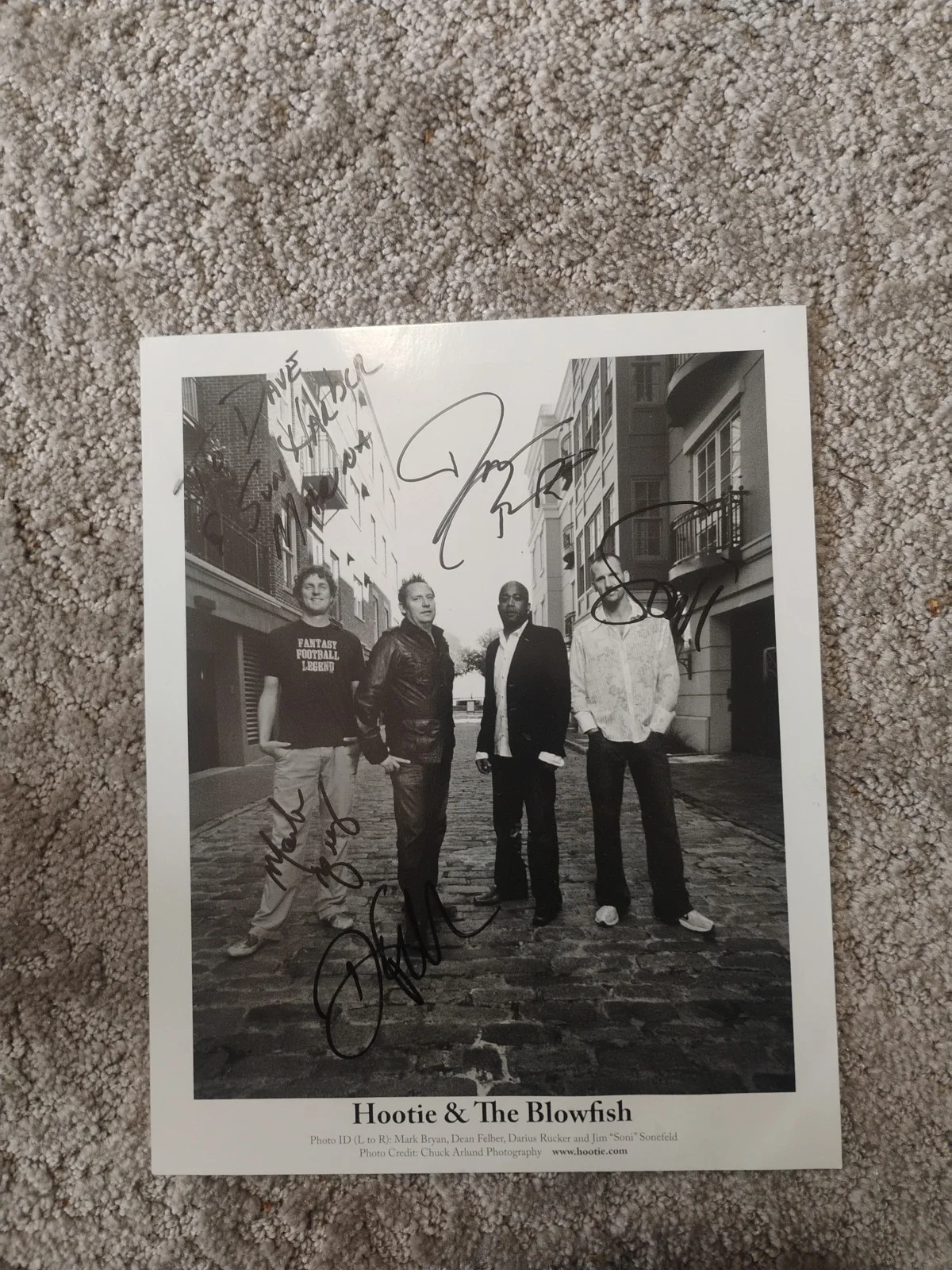The Hootie and The Blowfish Signed Autographed 8 x 10 Photo - Signed 4 Members, изображение 2