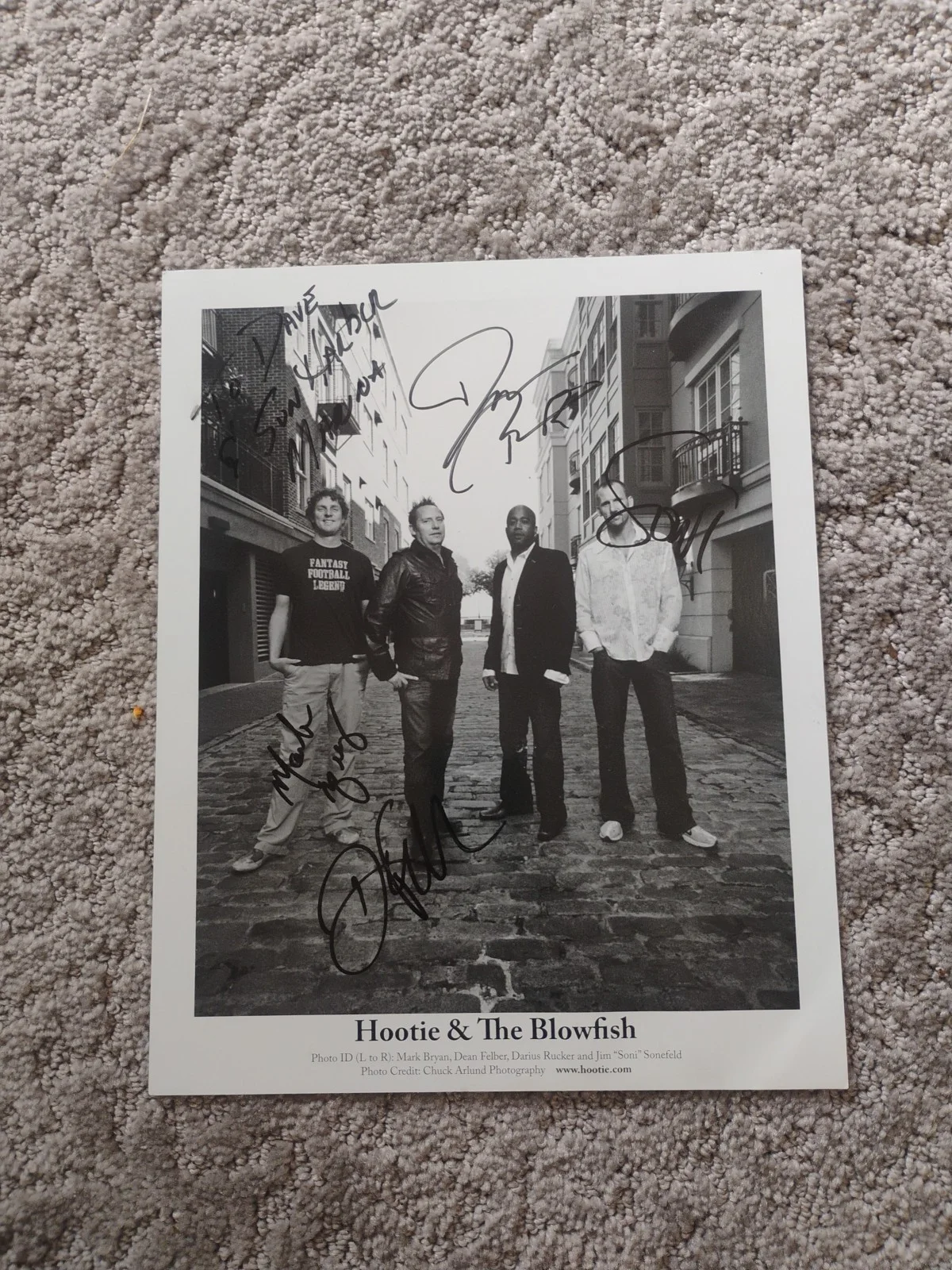 The Hootie and The Blowfish Signed Autographed 8 x 10 Photo - Signed 4 Members, изображение 3