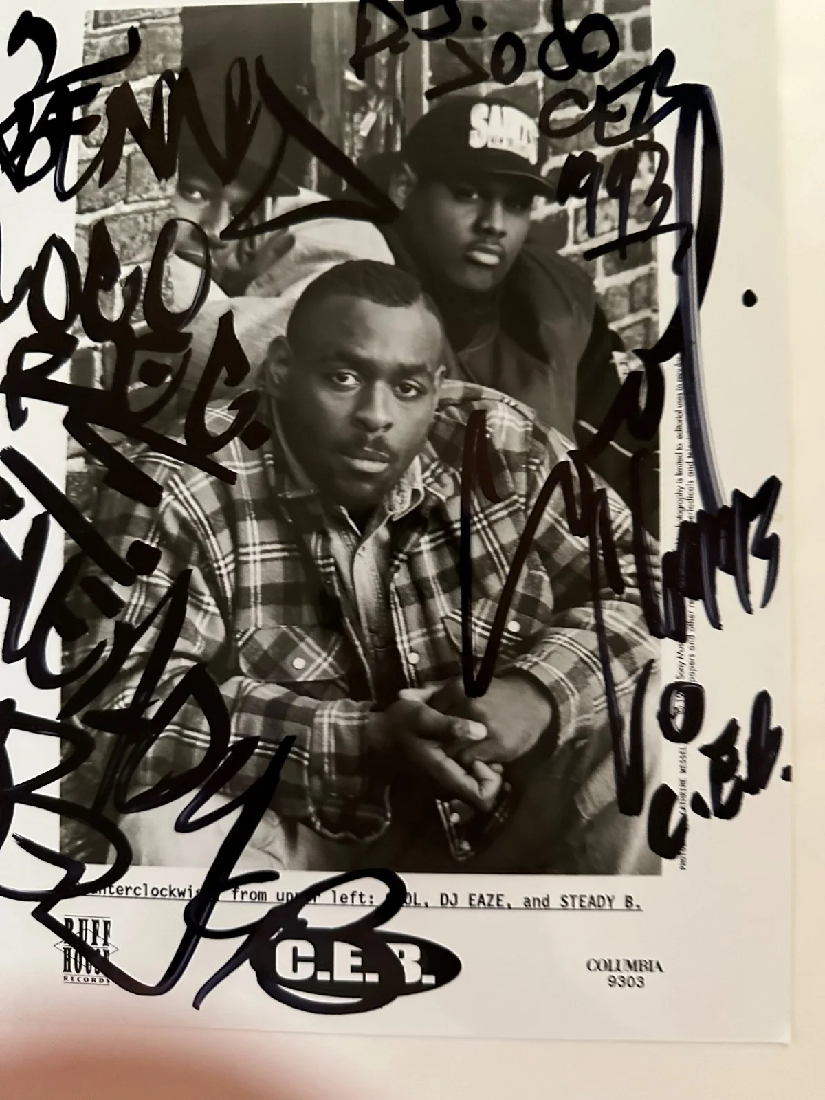 C. E.B. Steady B, D i ease, cool, サイン入り 8 x 10 レアサイン入り店頭, image 2