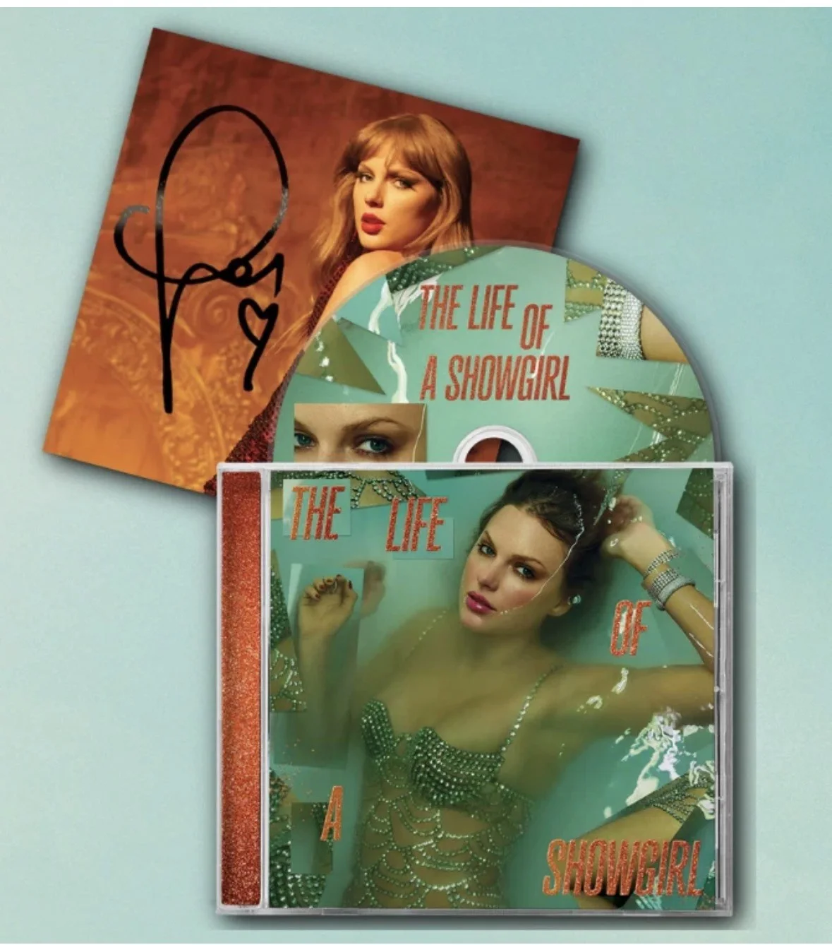 NEW! TAYLOR SWIFT SEALED Life Of A Showgirl CD With Signed Photo, изображение 4