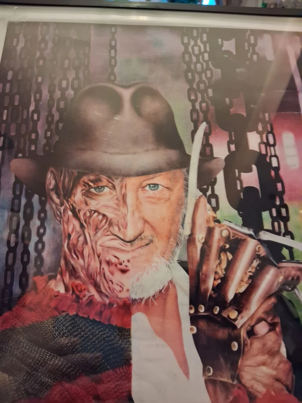Topenga Freddy Krueger London Film and Comic Con Poster 12 x 17 Inch Framed Art, изображение 4