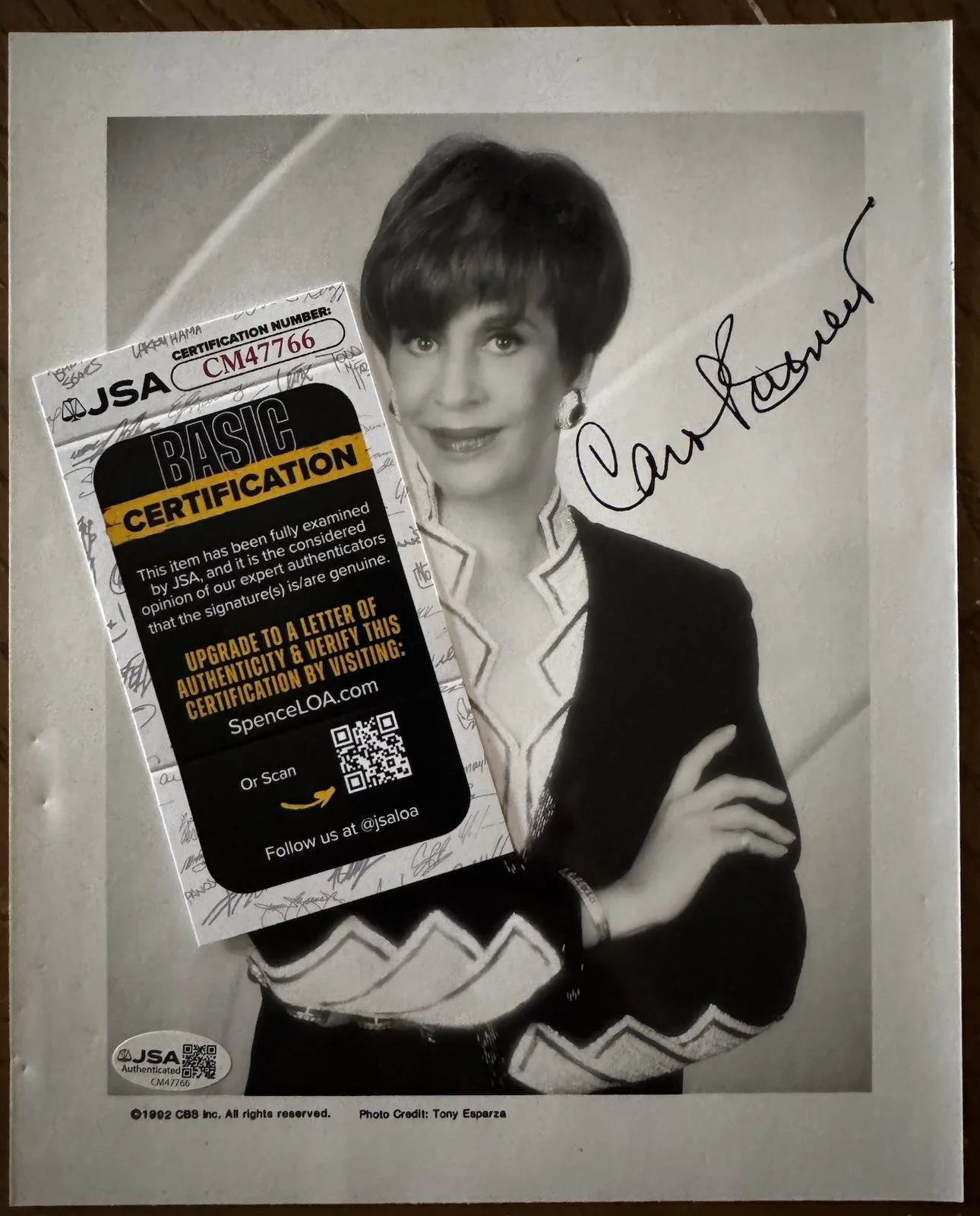 Carol Burnett — Carol Burnett Signed 8X10 Vintage Photo Young Carol Comedian Actress JSA COA, изображение 2