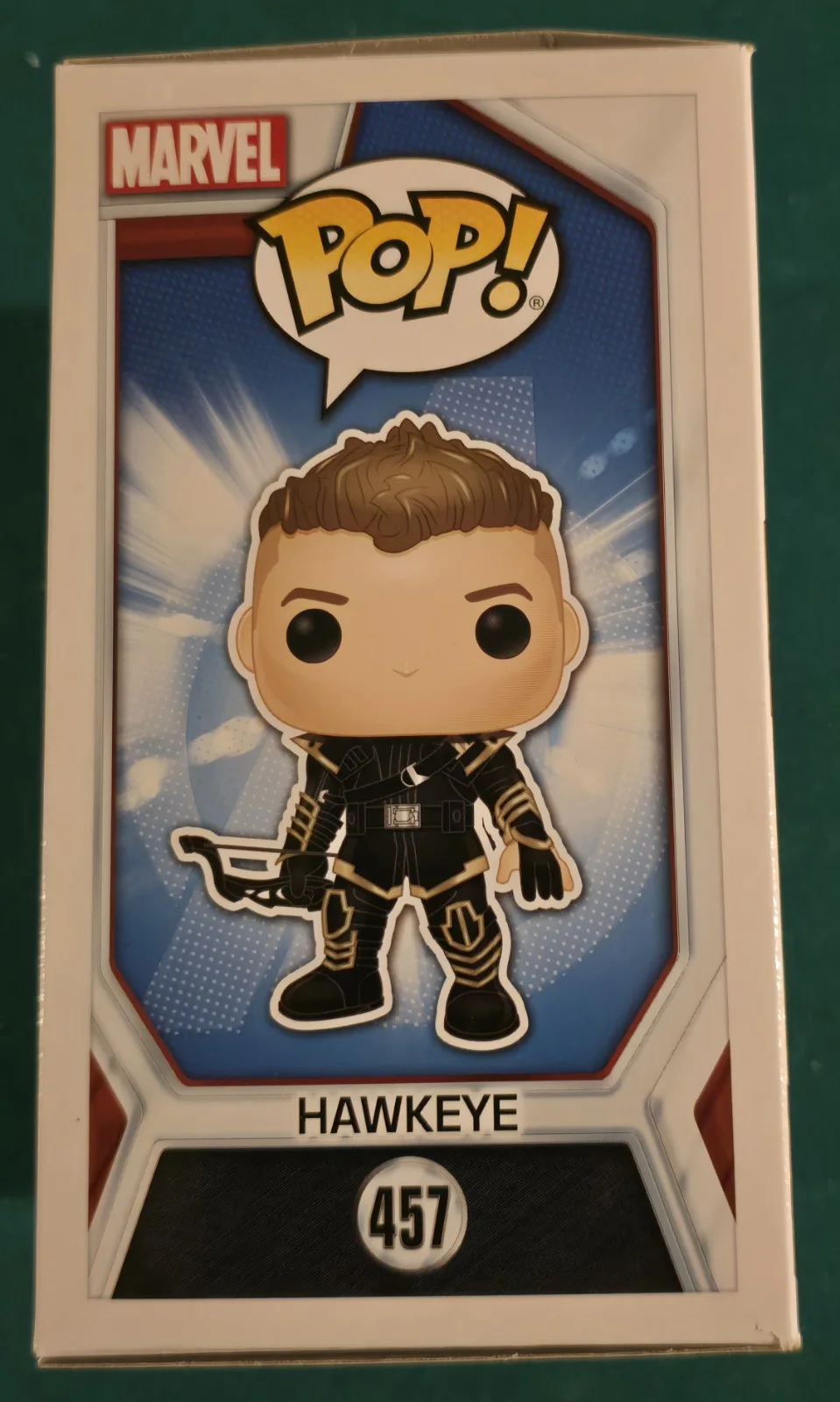 Jeremy Renner — Jeremy Renner Hawkeye Signed Funko Pop Beckett Witnessed, image 2