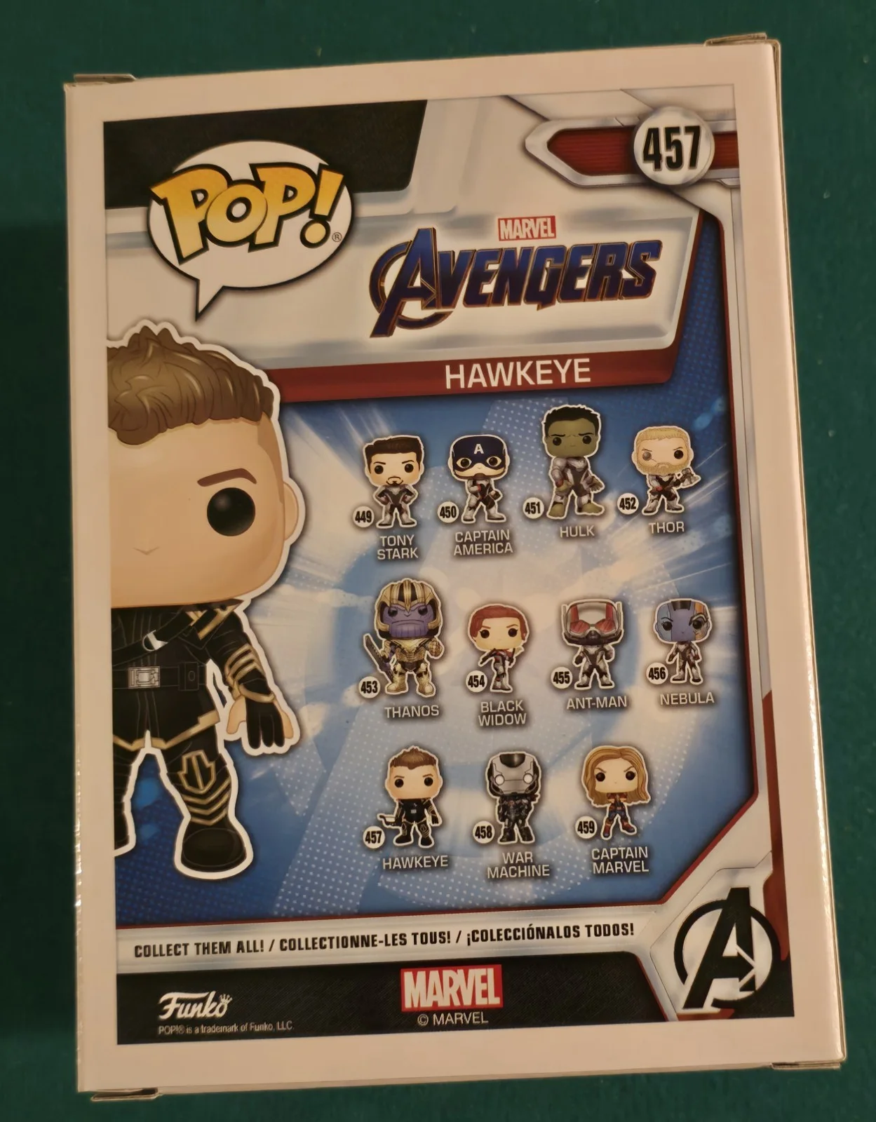 Jeremy Renner — Jeremy Renner Hawkeye Signed Funko Pop Beckett Witnessed, image 3