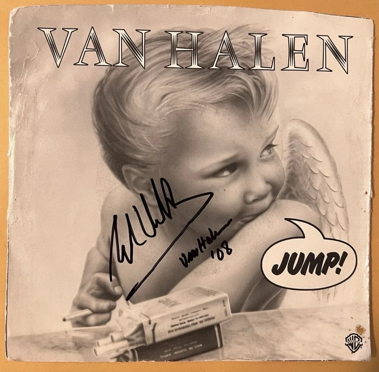 Eddie Van Halen Signed Framed 45 Vinyl Sleeve With COA 1984 Jump Record, изображение 2