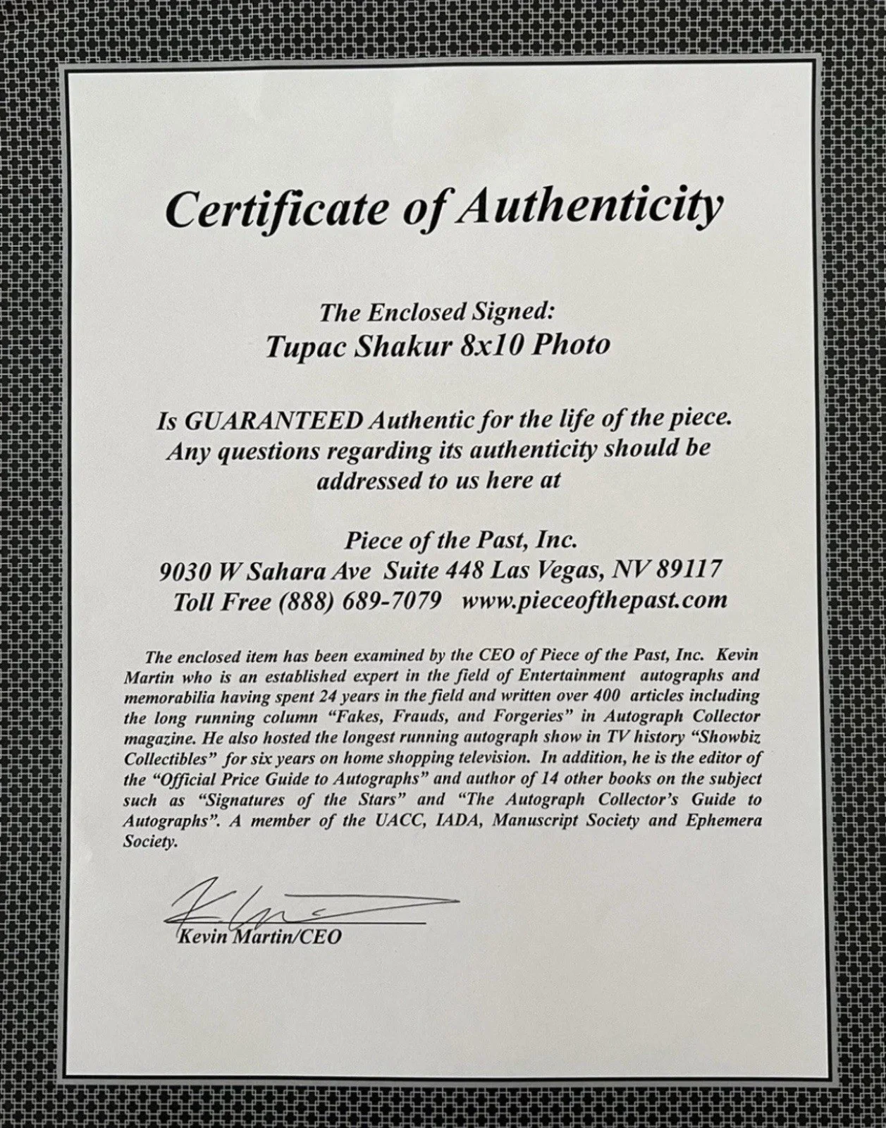 Tupac Shakur Signed Photo Dual COA’s GA 8x10 Global Authentics Rapper Autograph￼, изображение 4