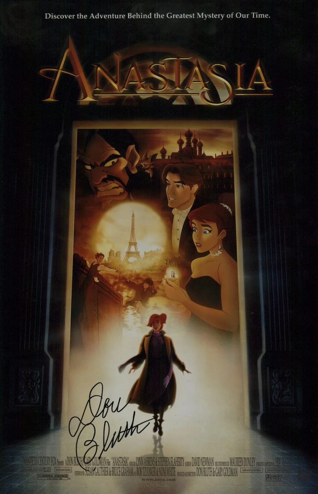 Don Bluth — Don Bluth Anastasia 11x17 Photo Poster Signed Autograph JSA Certified Auto