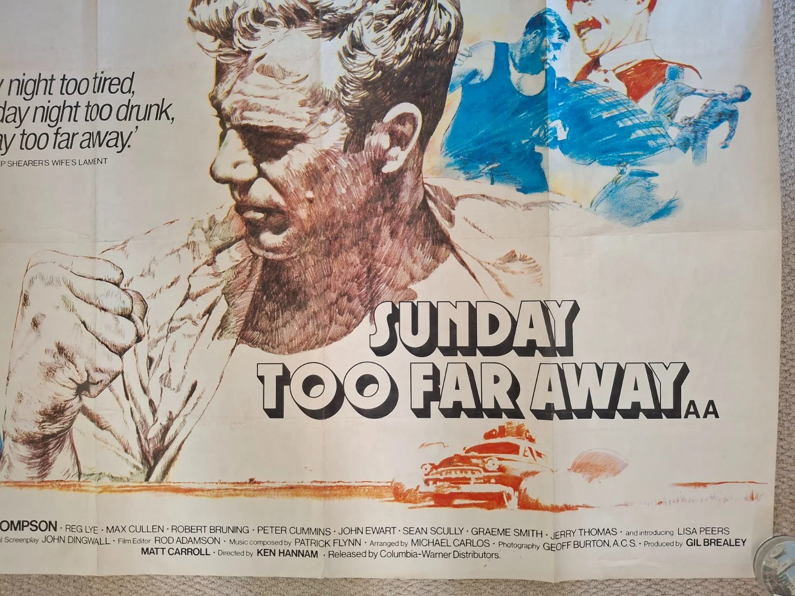 Rare & Original Sunday Too Far Away Film Cinema Movie Quad Poster 40 by 30", изображение 5