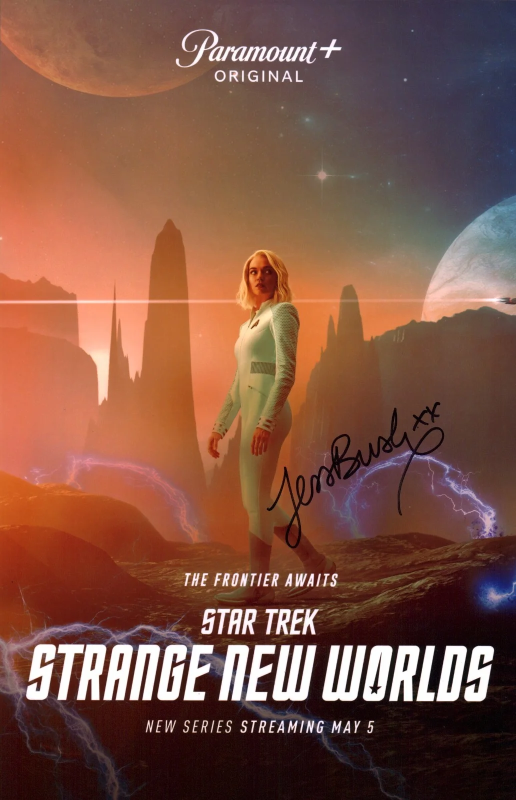 Jess Bush — Jess Bush Star Trek: Strange New Worlds 11x17 Photo Poster JSA Certified Auto