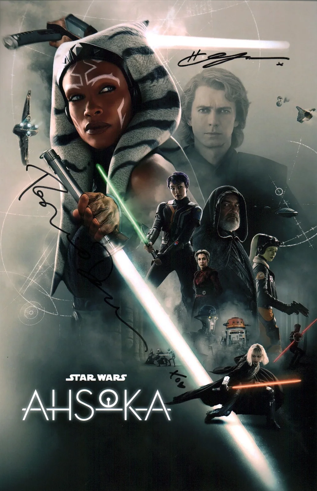 Rosario Dawson, Hayden Christensen — Star Wars 11x17 Signed Hayden Christensen, Rosario Dawson Photo JSA Cert Auto
