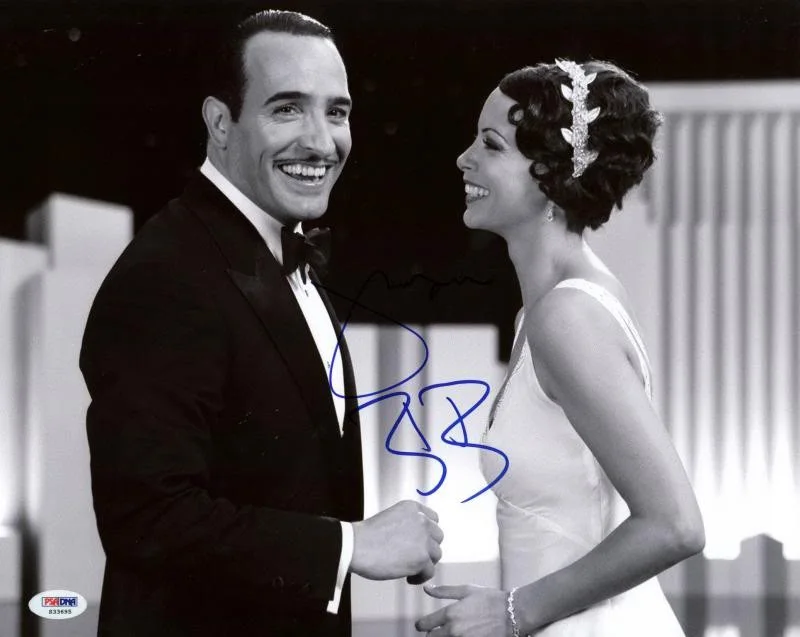 JEAN DUJARDIN & BERENICE BEJO — Jean Dujardin & Berenice Bejo The Artist Signed 11X14 Photo PSA/DNA #S33695