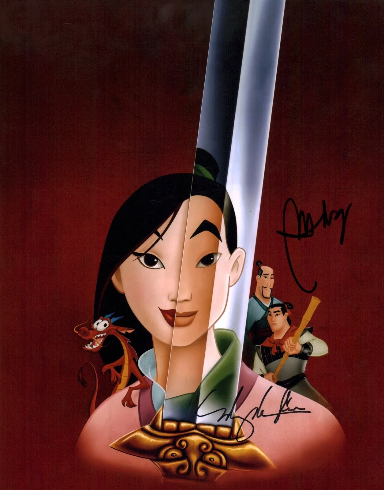 BD Wong, Ming-Na Wen — Disney Mulan 11x14 Signed Ming-Na Wen, BD Wong Photo Poster JSA Certified Auto